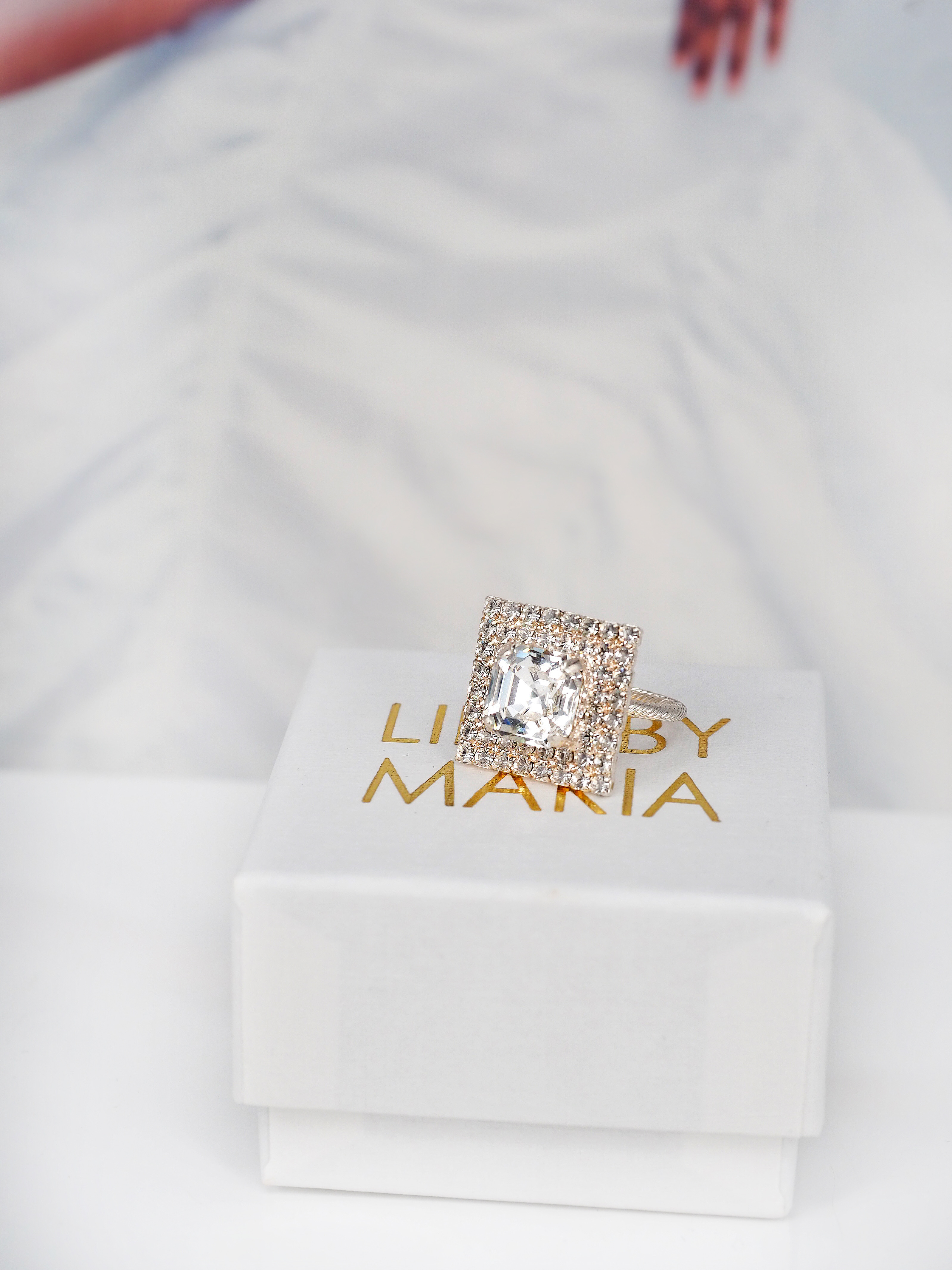 Ring Hazel Clear Crystal Silver