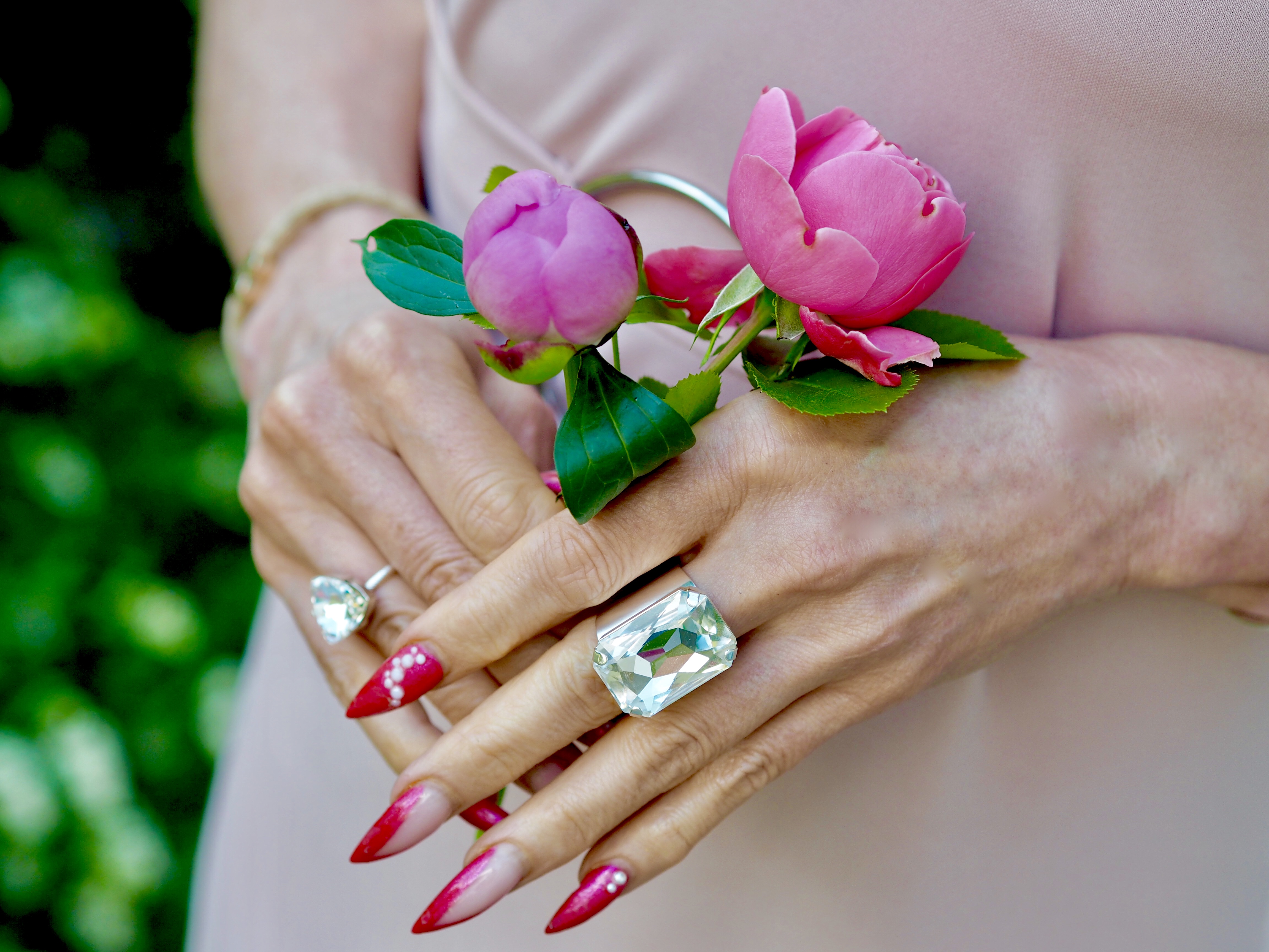 Ring Cocktail Chantal Octagon Clear Silver - 5