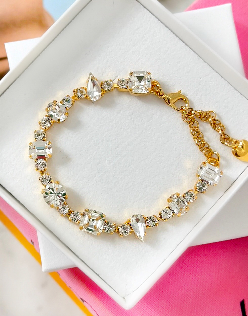 Armband Avery Clear Crystal Gold