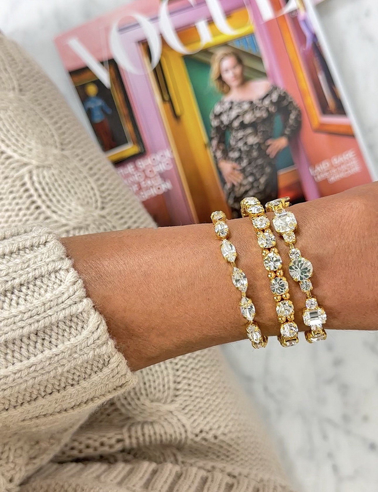 Armband Avery Clear Crystal Gold - 6