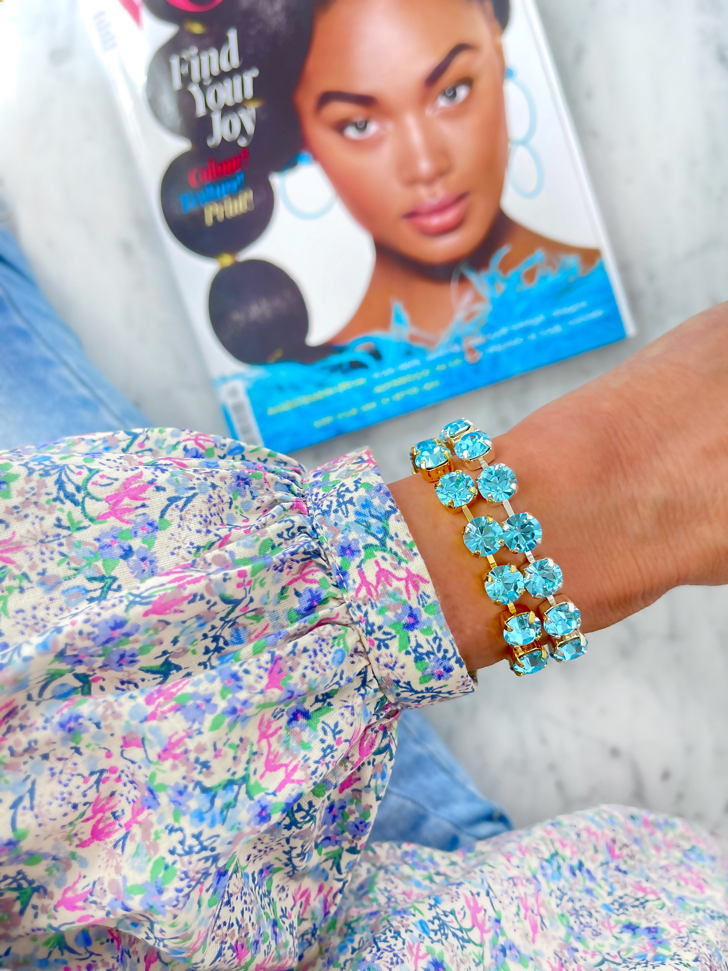Armband Maya Aqua Bohemica Silver - 2