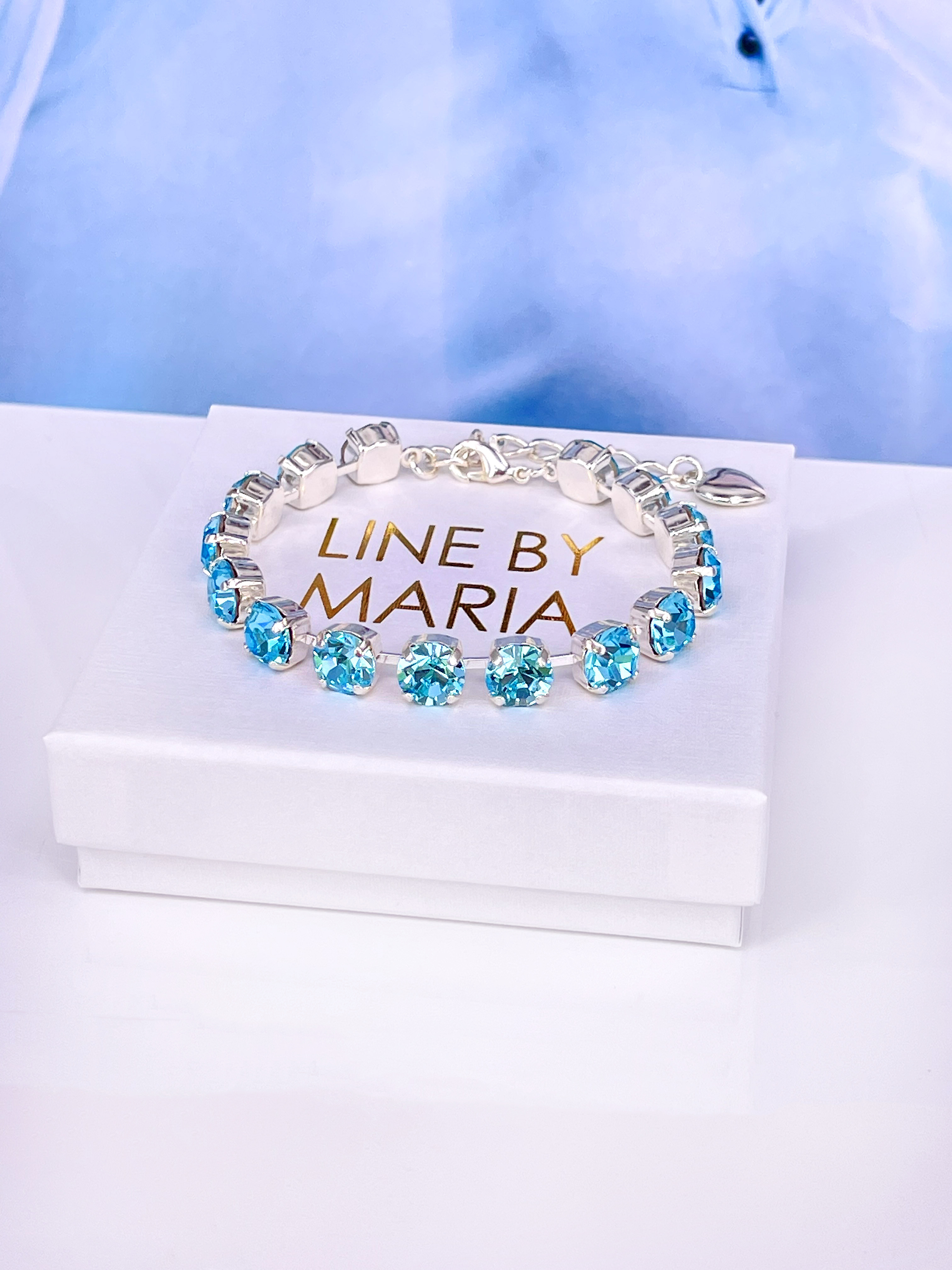 Armband Maya Aqua Bohemica Silver