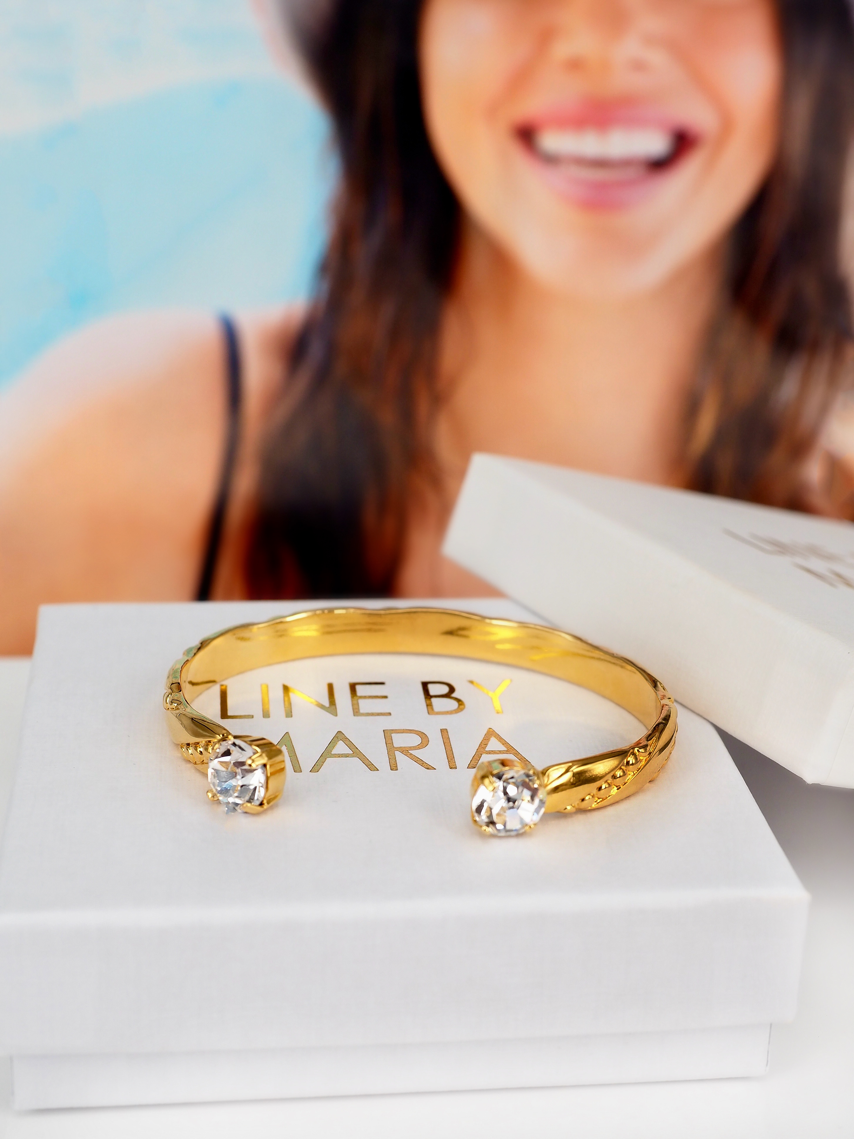 Armband Amy Clear Crystal Gold