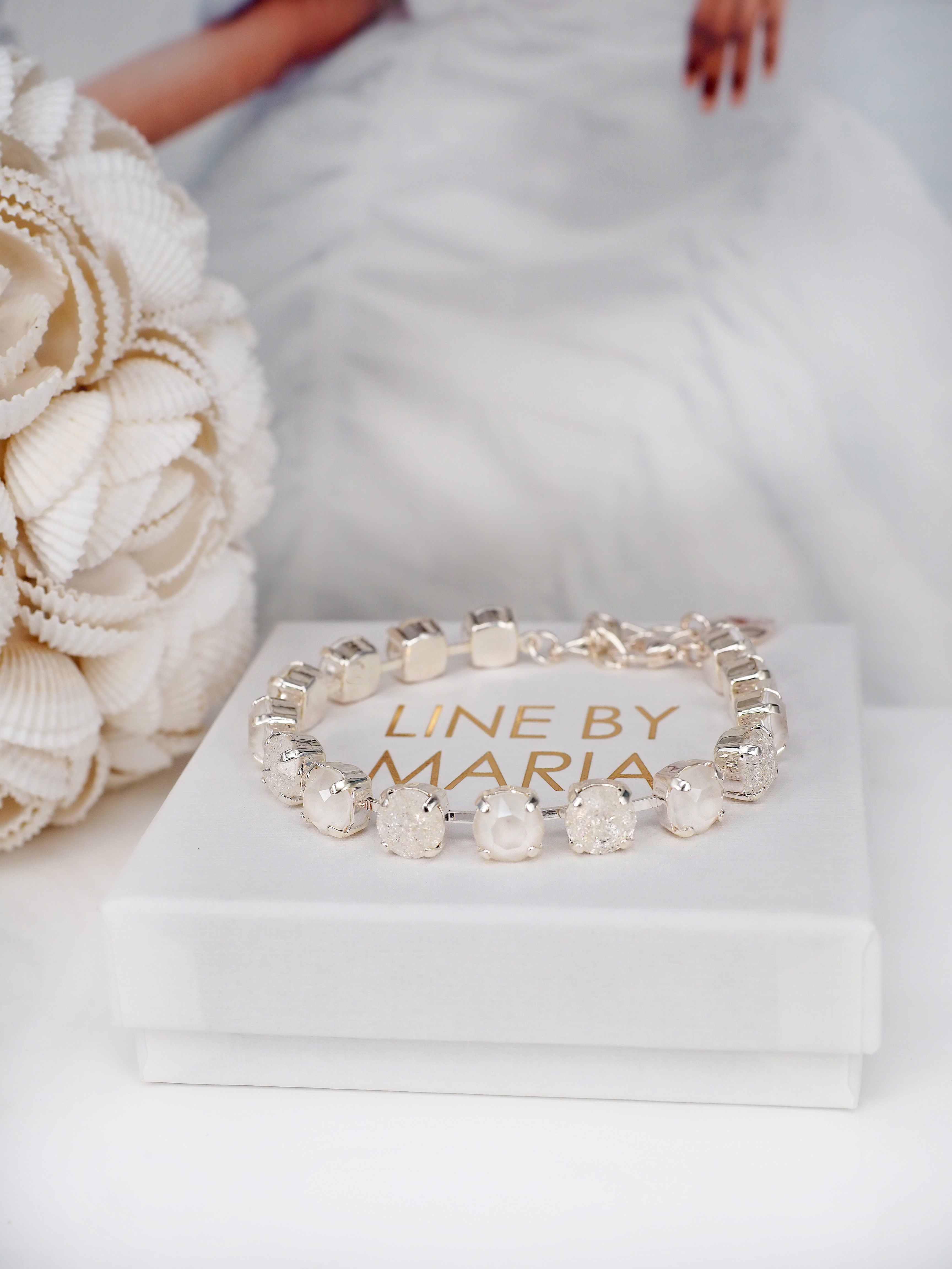 Bracelet Maya Crispy White Silver