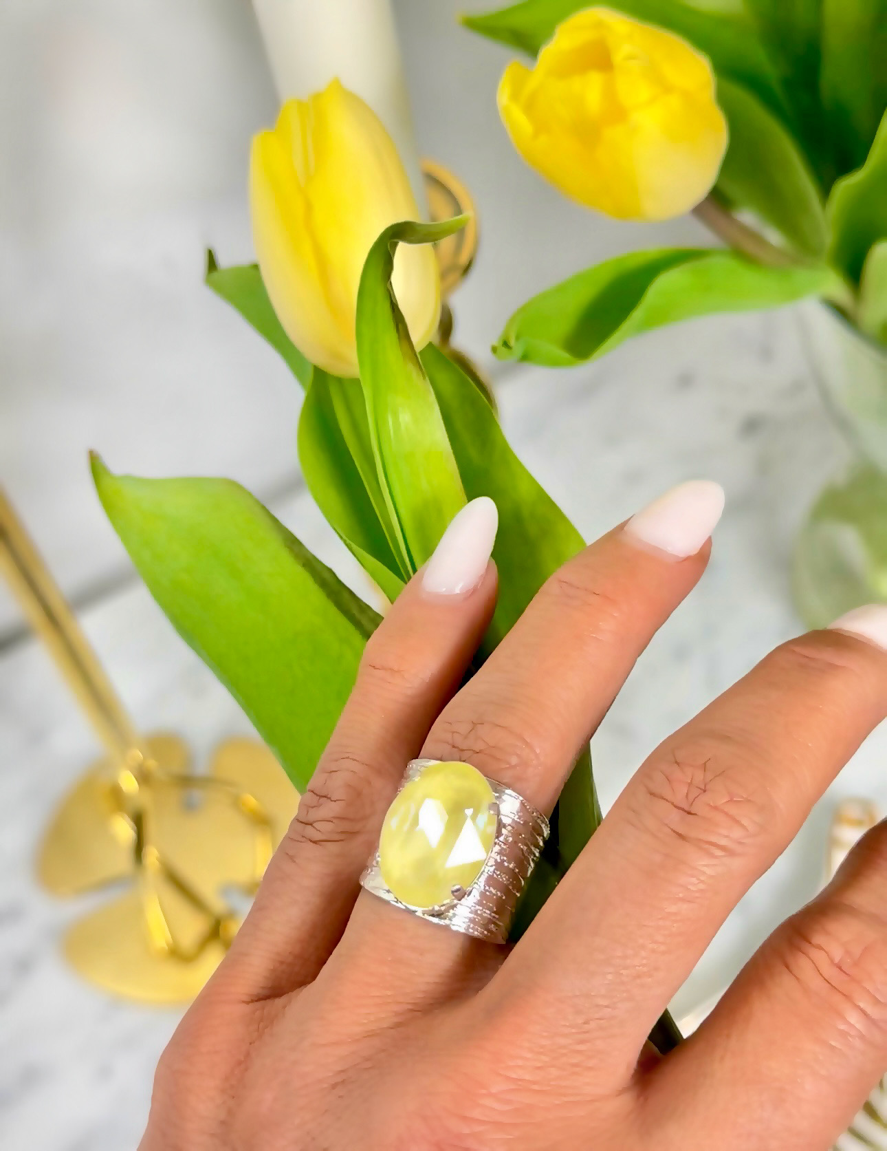 Ring Cleo Soft Yellow Ignite Silver - 2