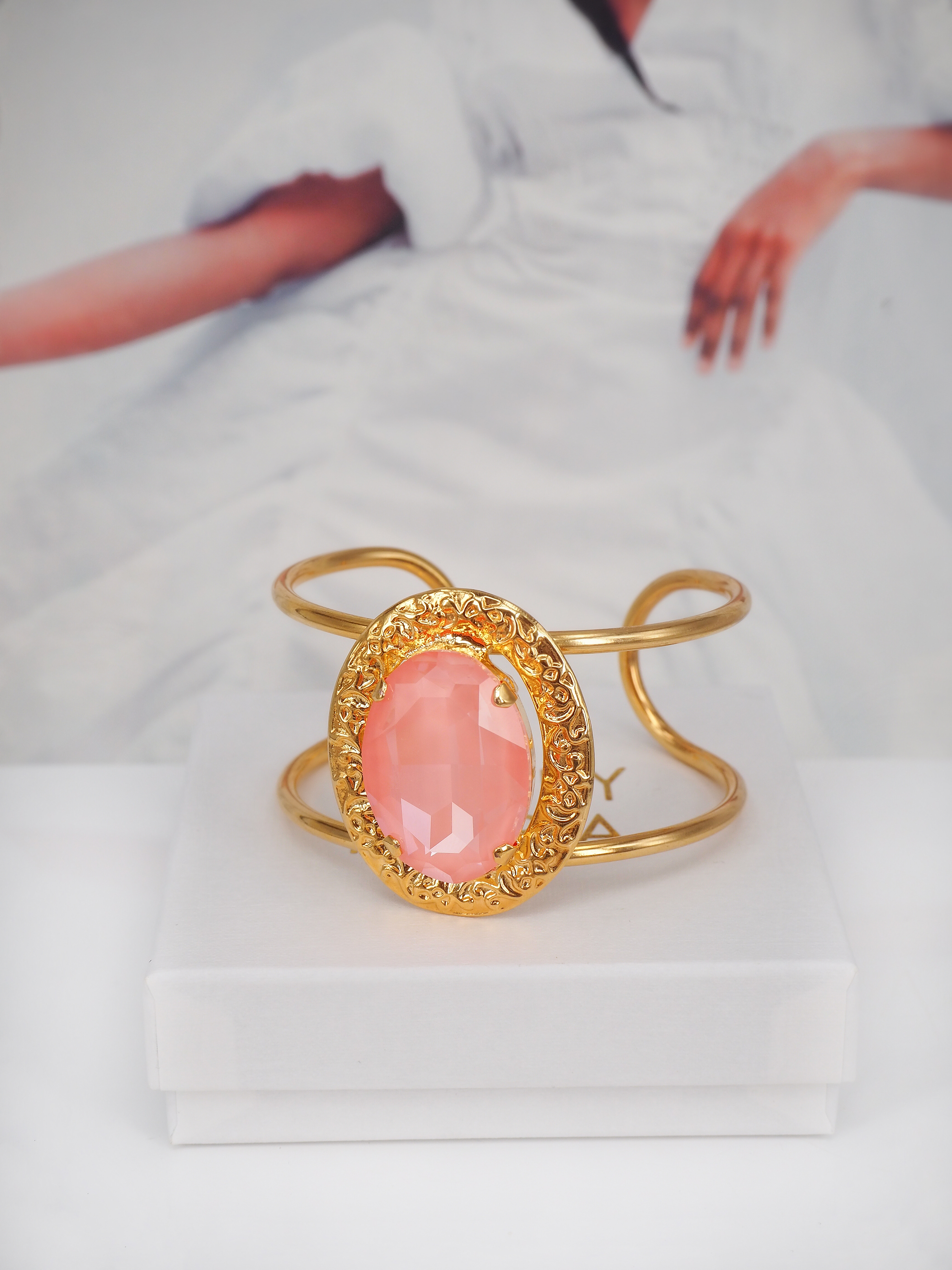 Armband Cuff Demi Flamingo Ignite Gold