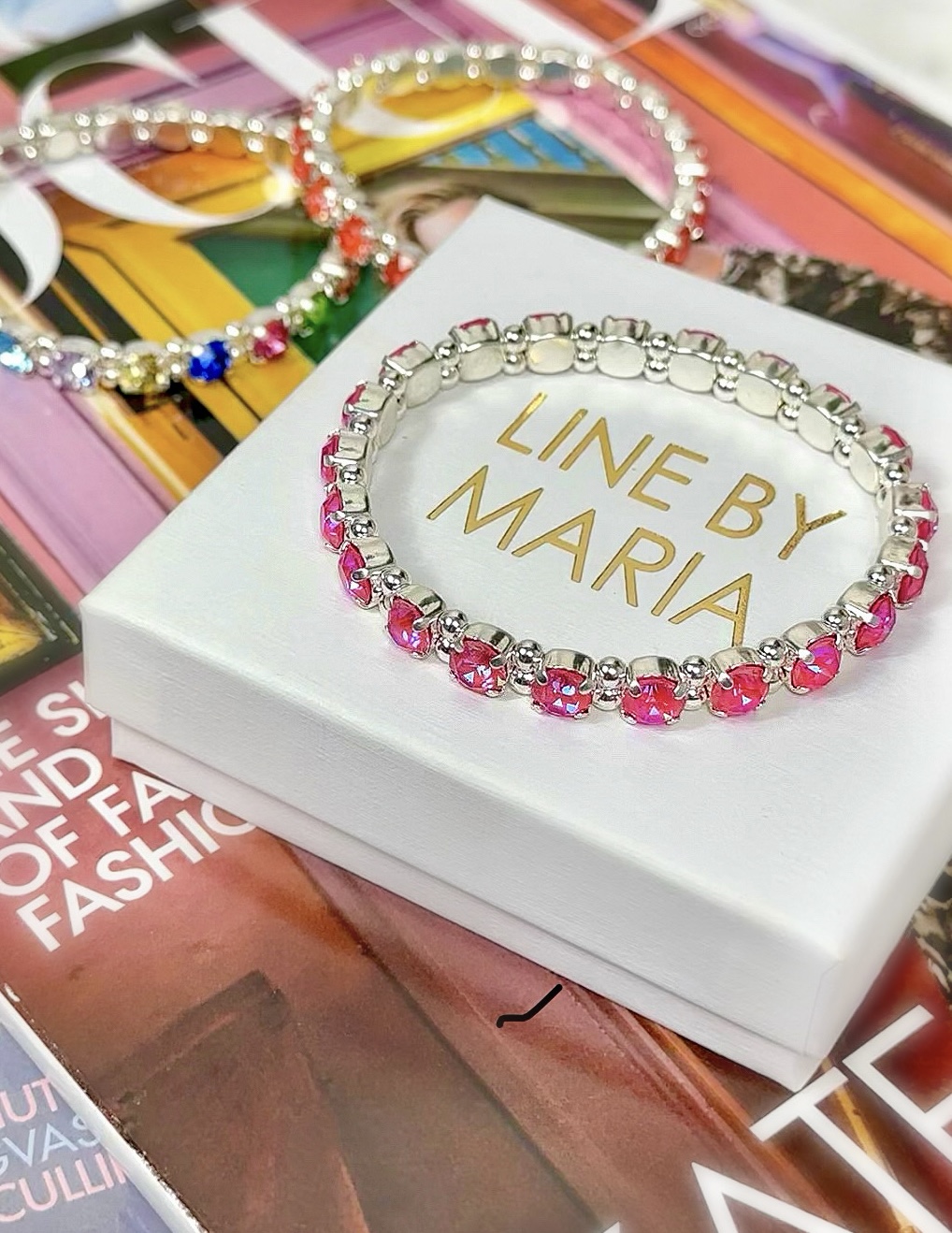 Bracelet Maxine Lotus Pink Silver