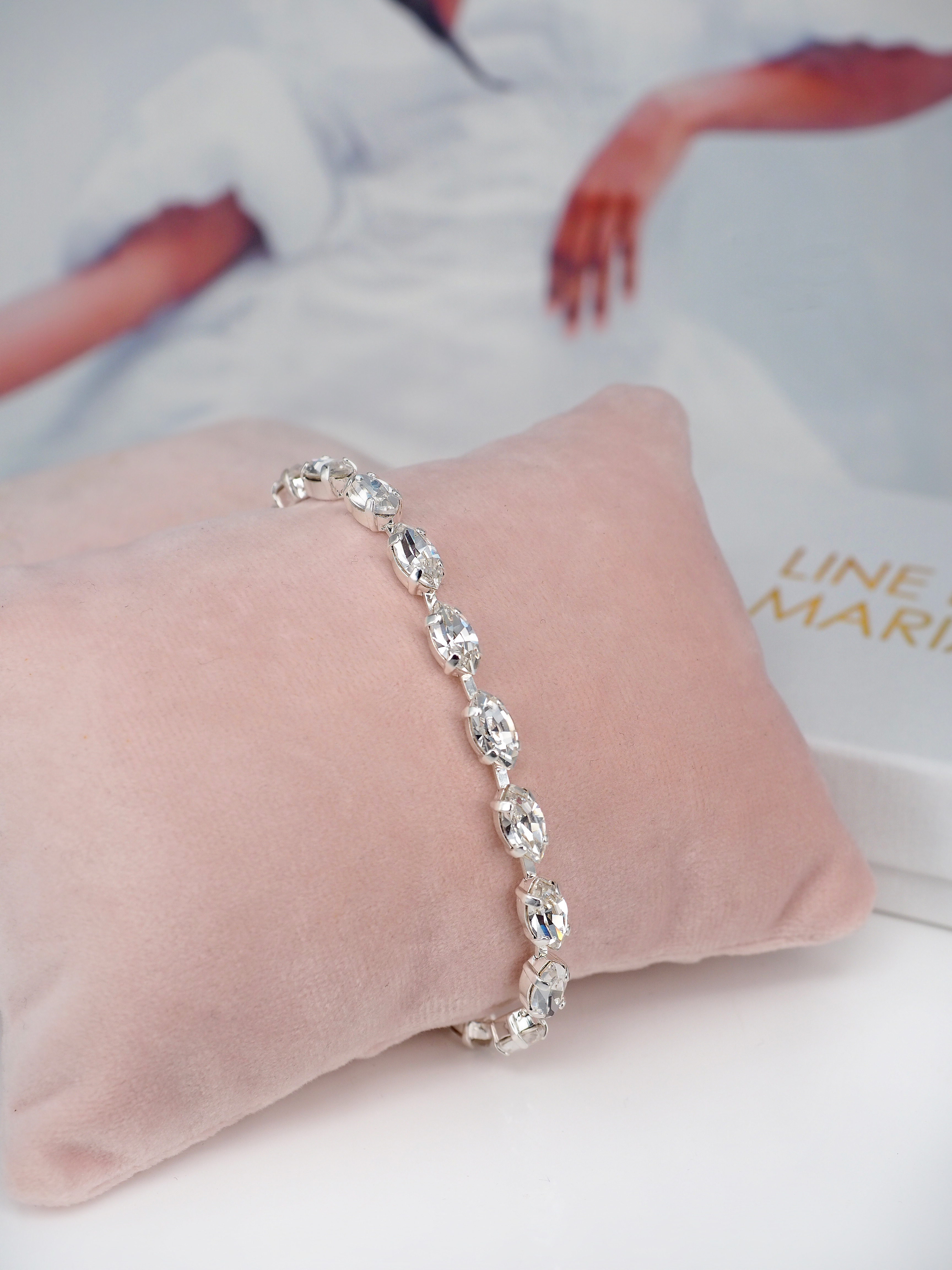 Bracelet Hannah Clear Crystal Silver