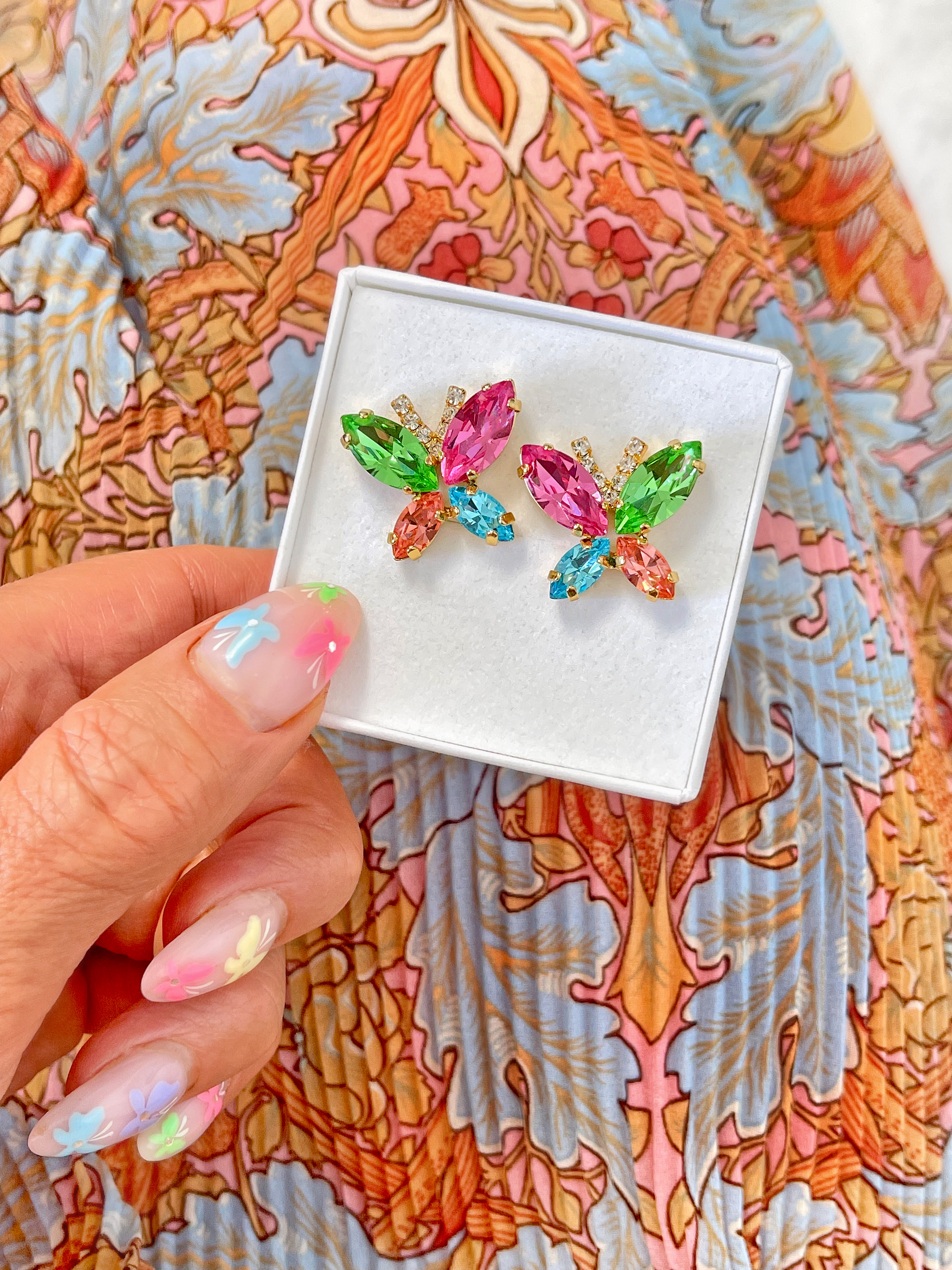 Earrings Butterfly Multi Combo Gold