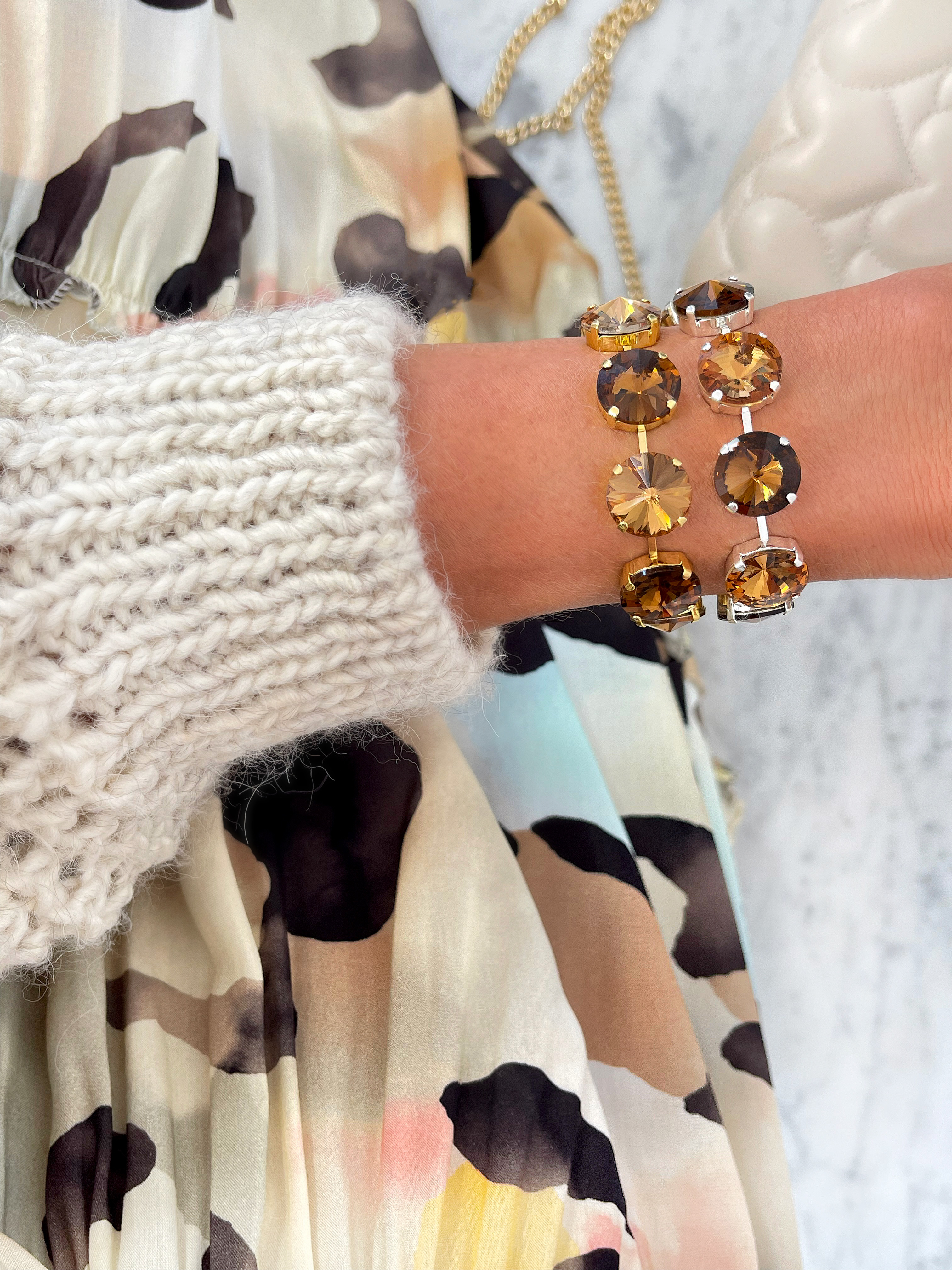 Armband Angelina Smoked Topaz combo Gold - 2