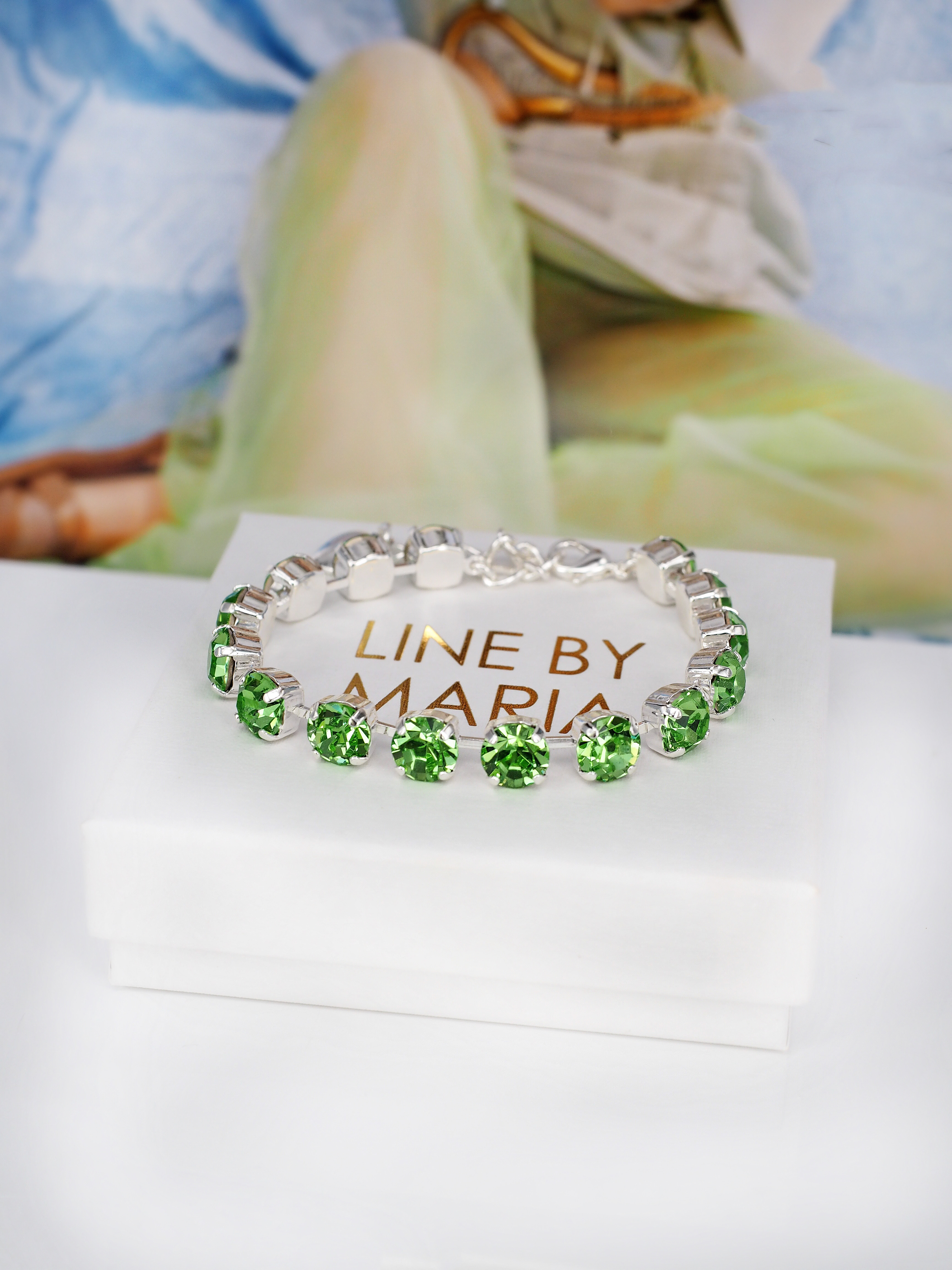 Bracelet Maya Peridot Silver