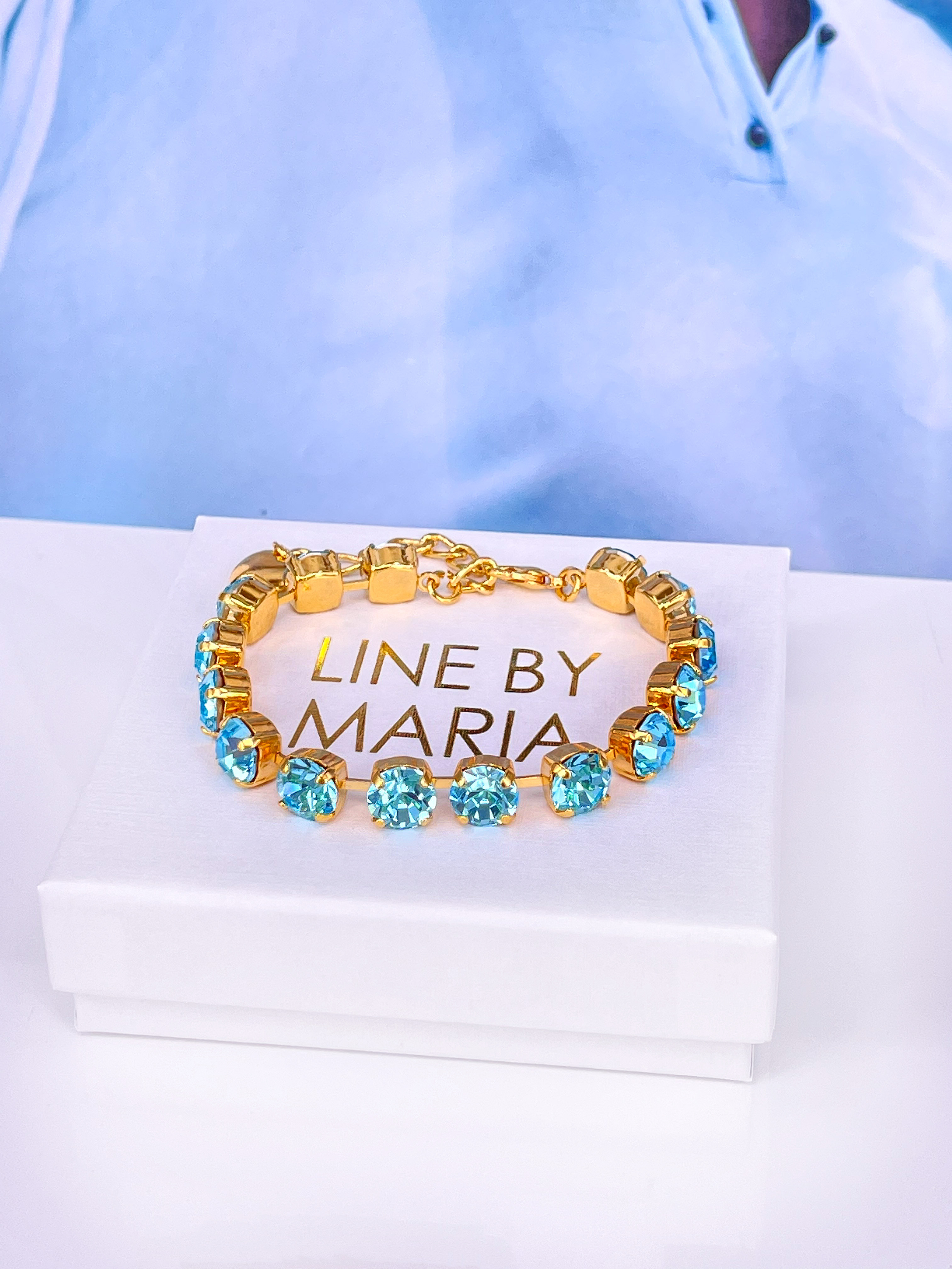 Armband Maya Aqua Bohemica Gold