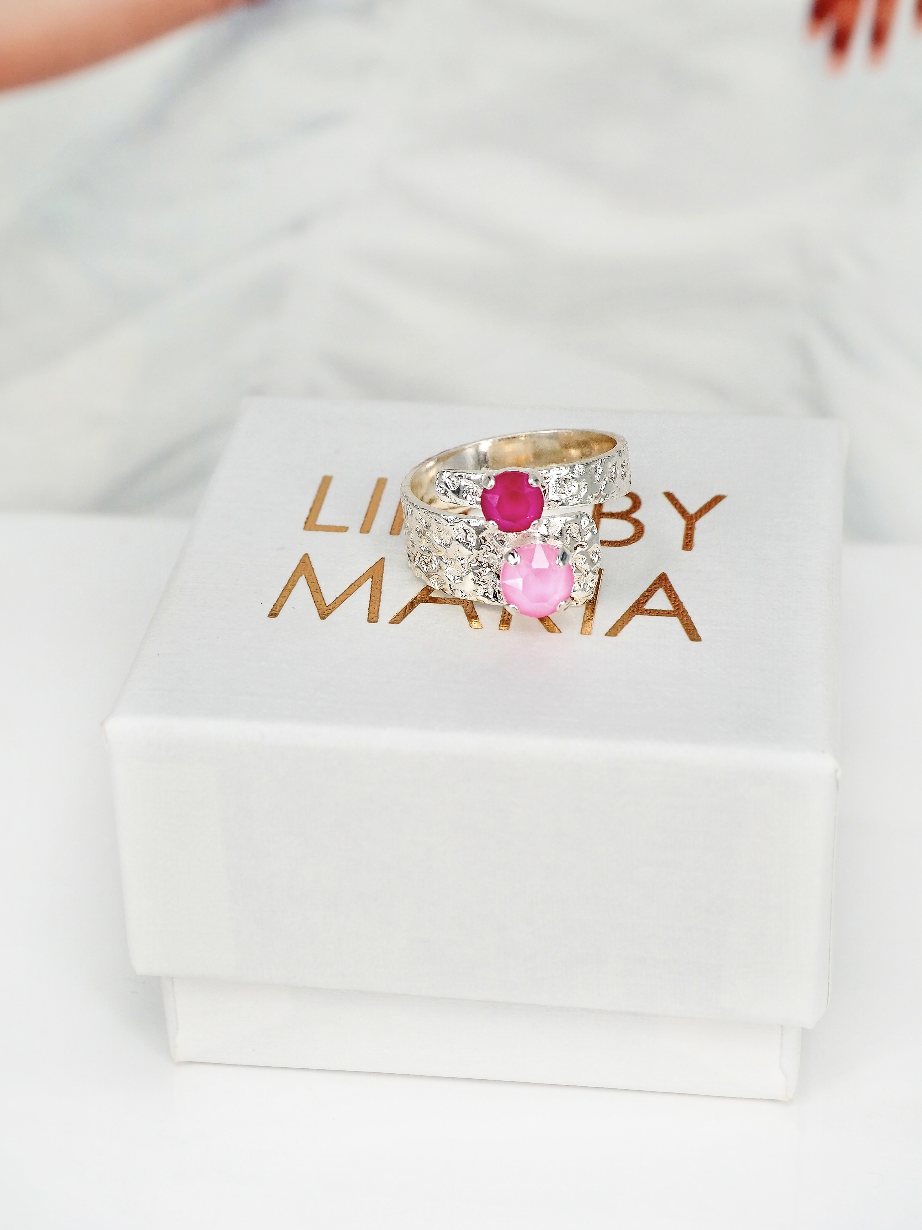 Ring Vanessa Wrap Rose Crush Silver