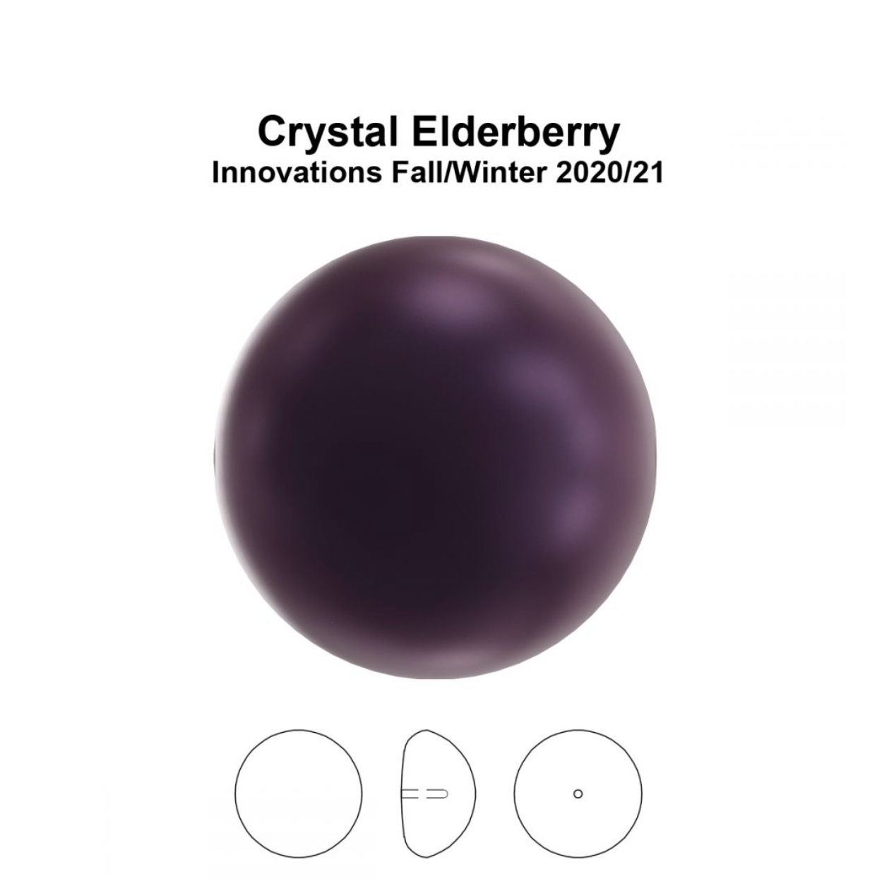 Ring Maya Triangle Elderberry Pearl Silver - 2