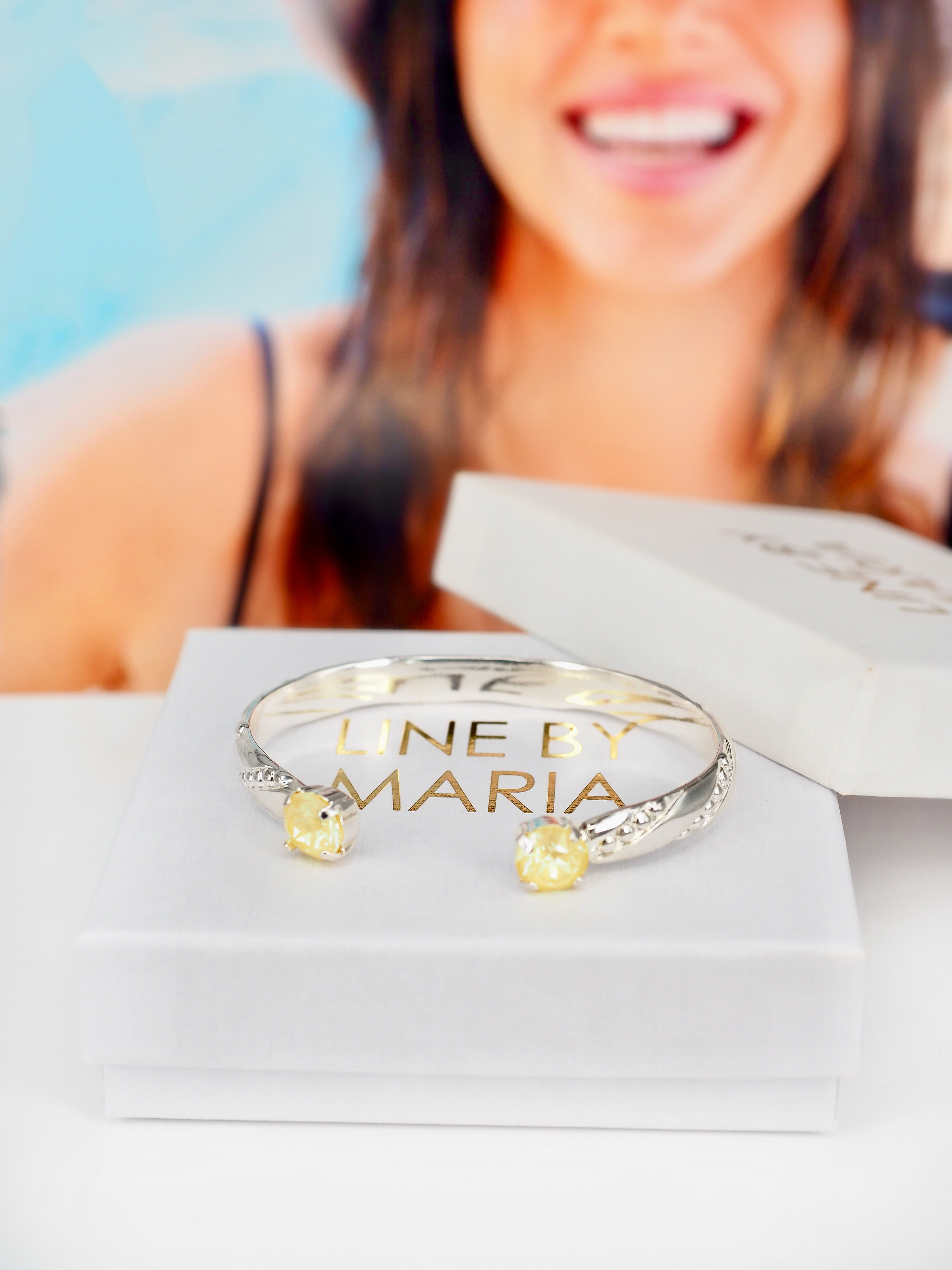 Armband Amy Soft Yellow Ignite Silver