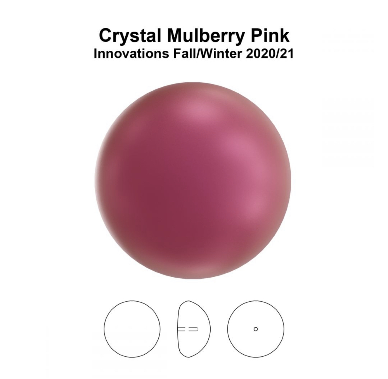 Ring Maya Triangle Mulberry Pink Pearl Silver - 3