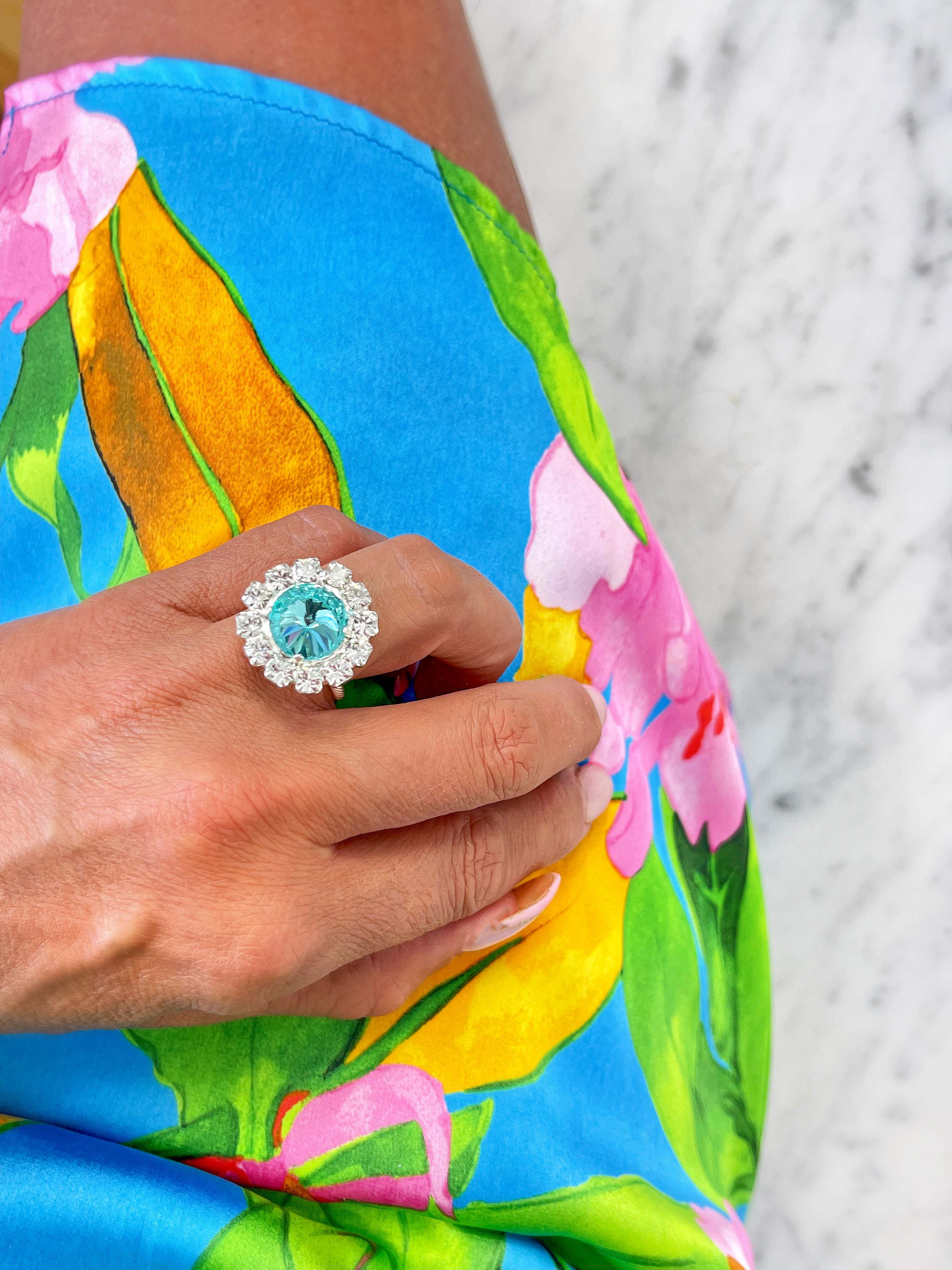 Ring Meghan Aquamarine Silver