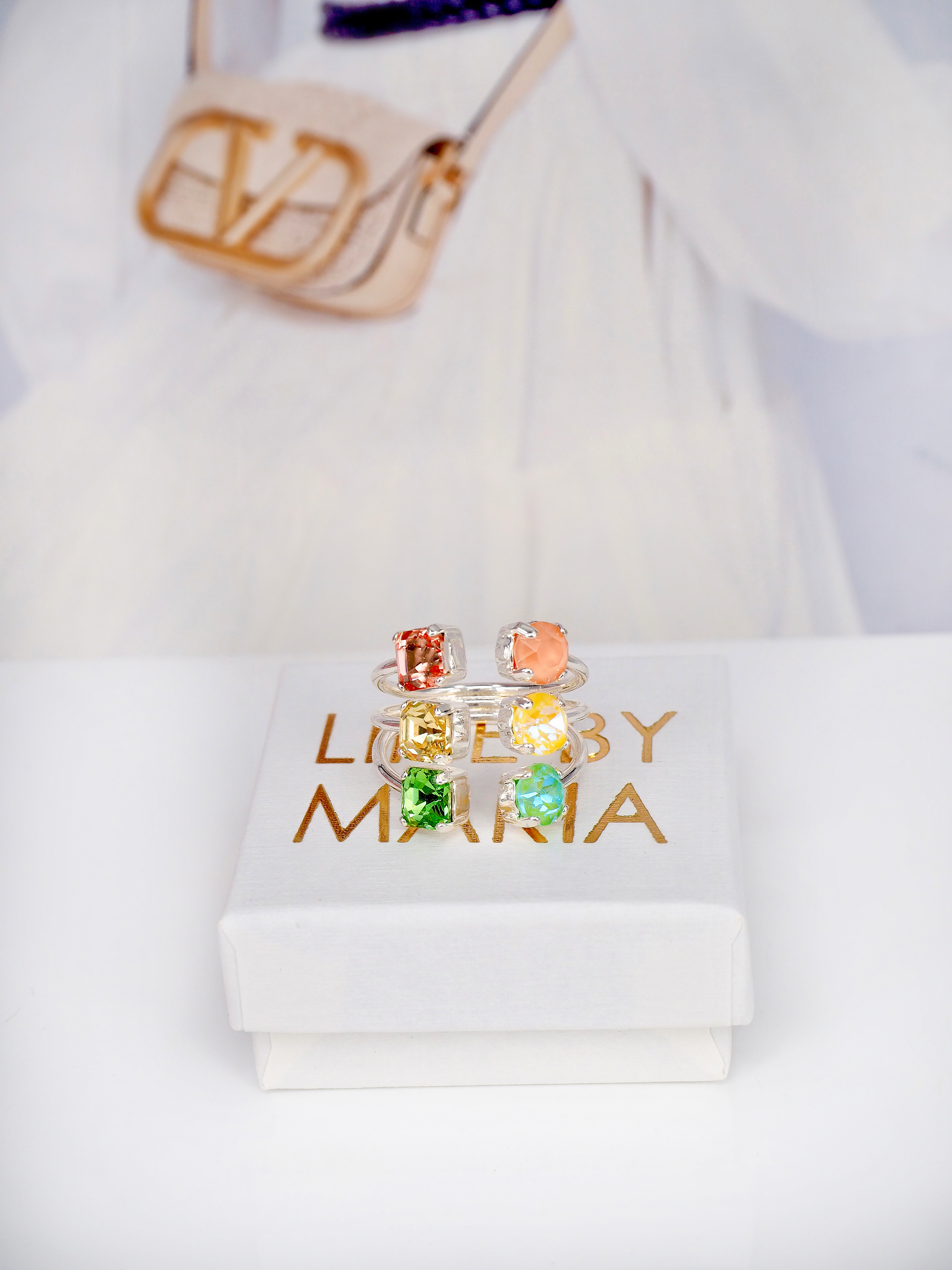 Ring Melina Pastel combo Silver