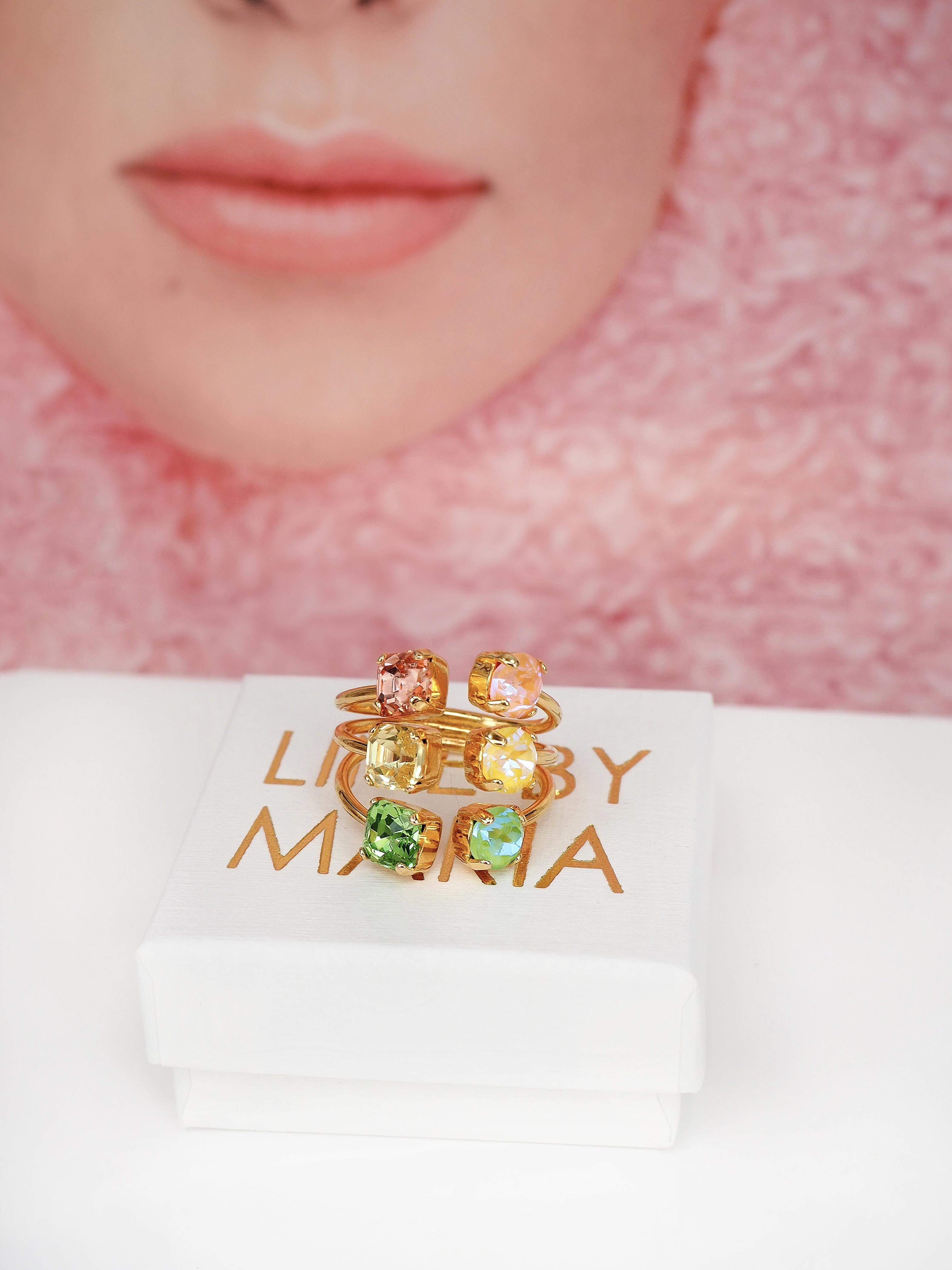 Ring Melina Pastel combo Gold