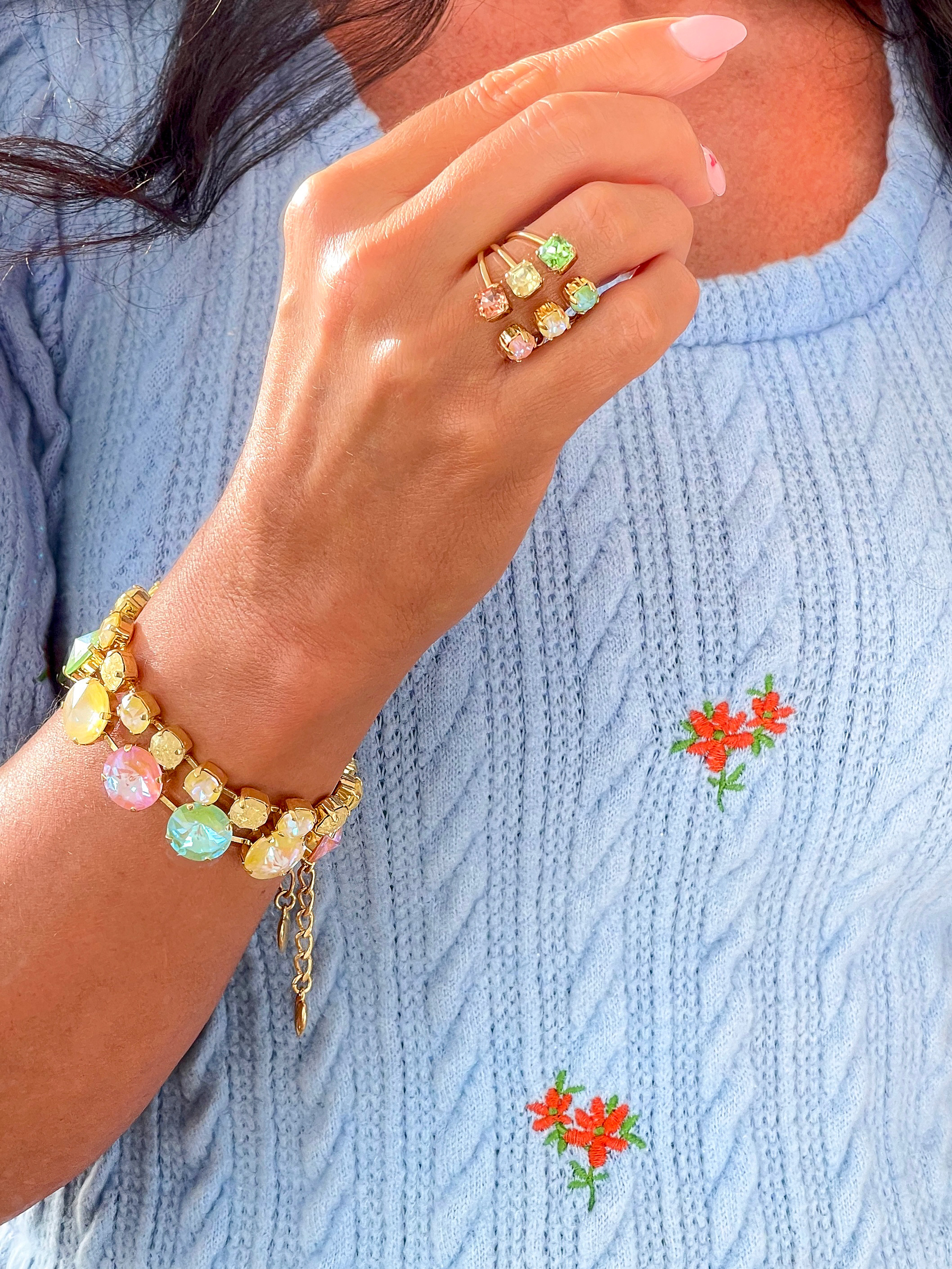 Ring Melina Pastel combo Gold - 3