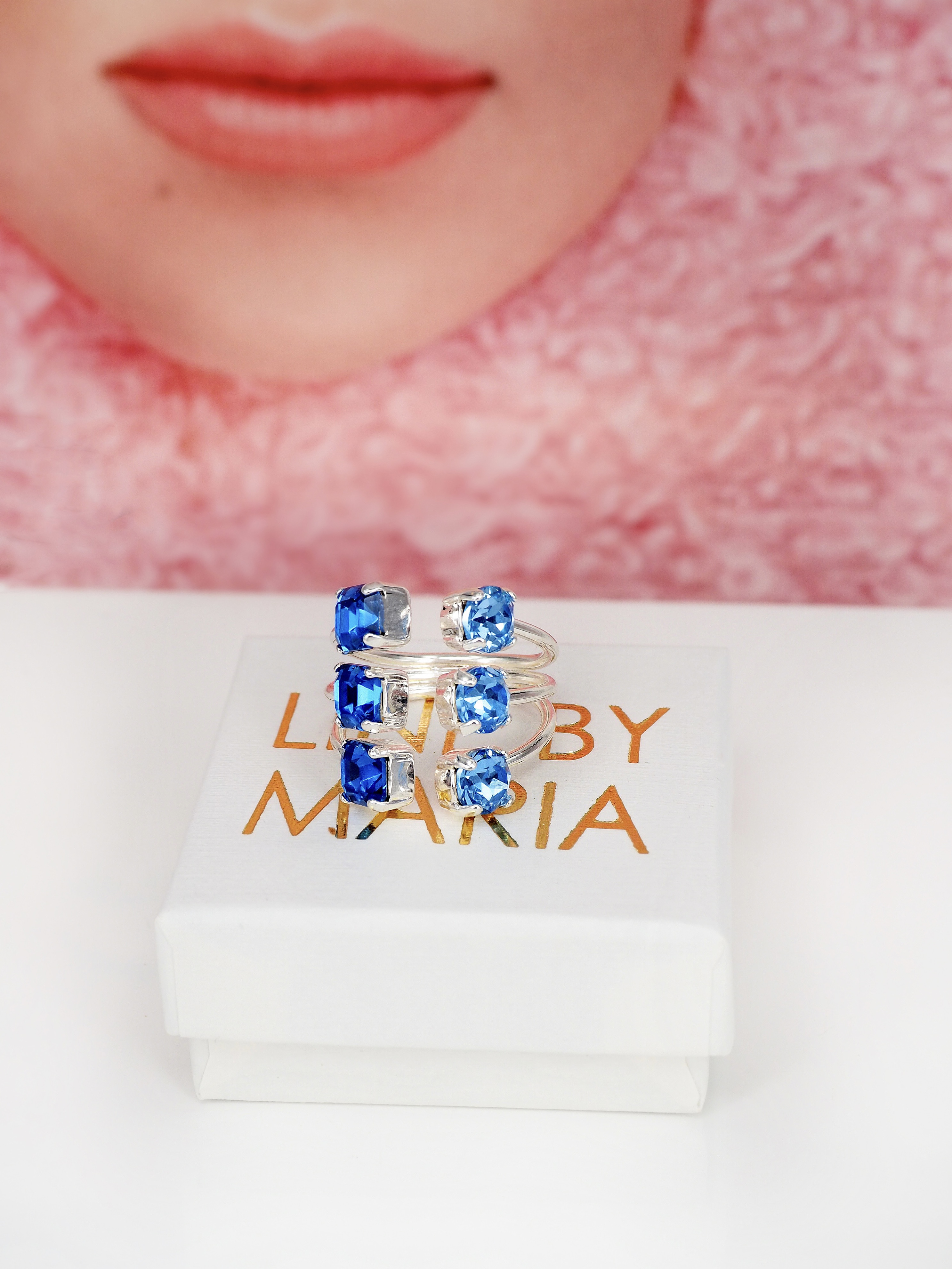 Ring Melina Sapphire combo Silver