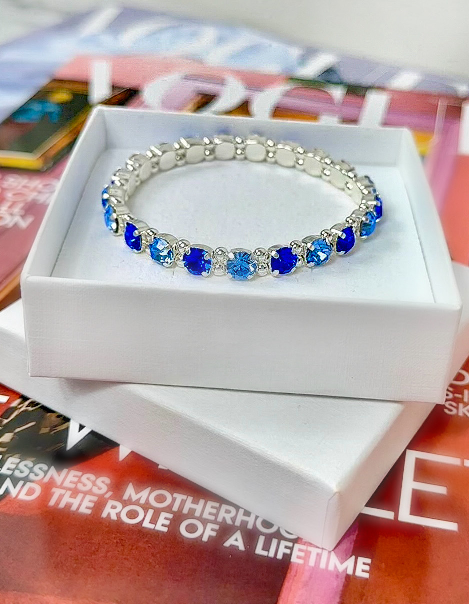 Armband Maxine Sapphire combo Silver