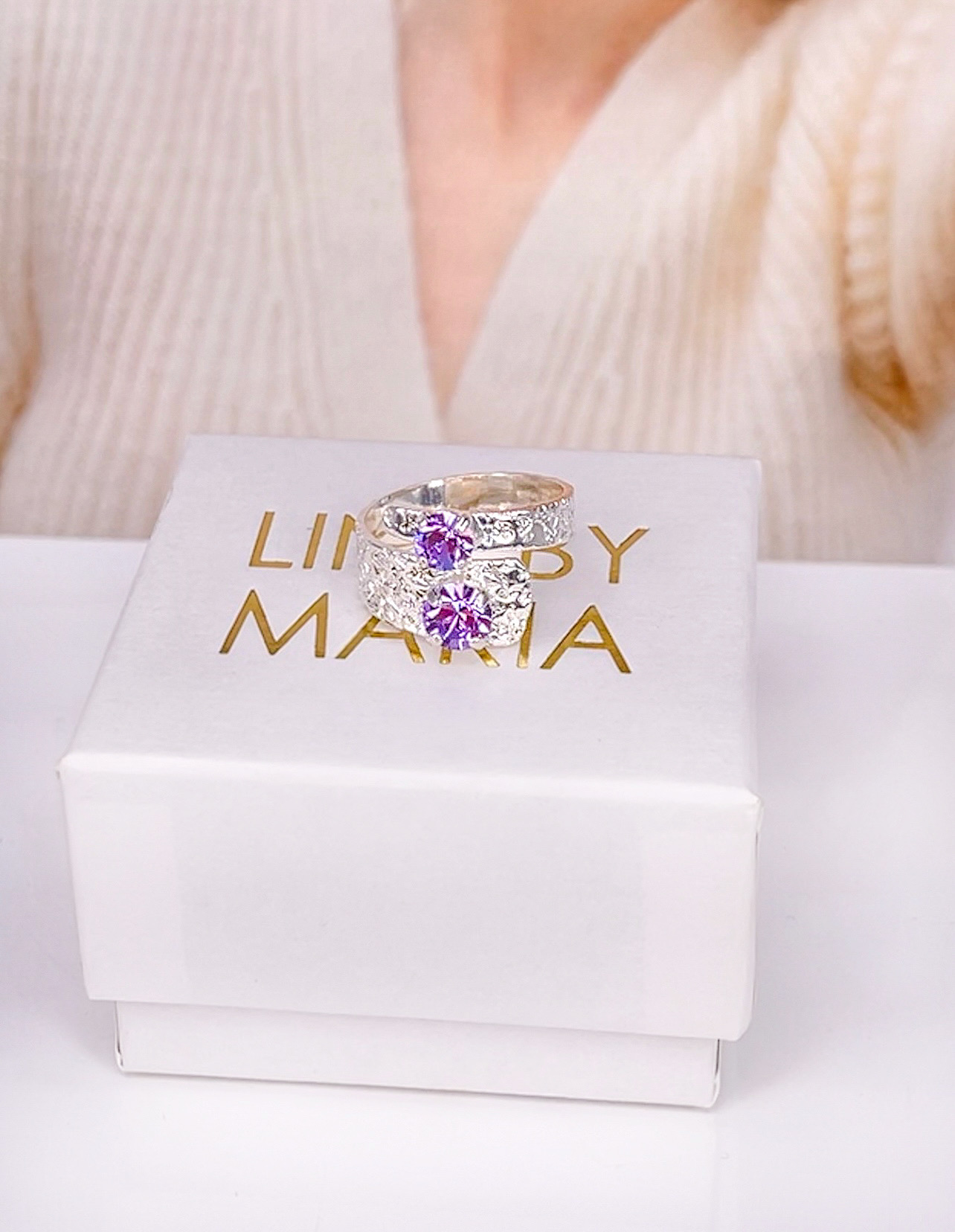Ring Vanessa Wrap Violet Silver
