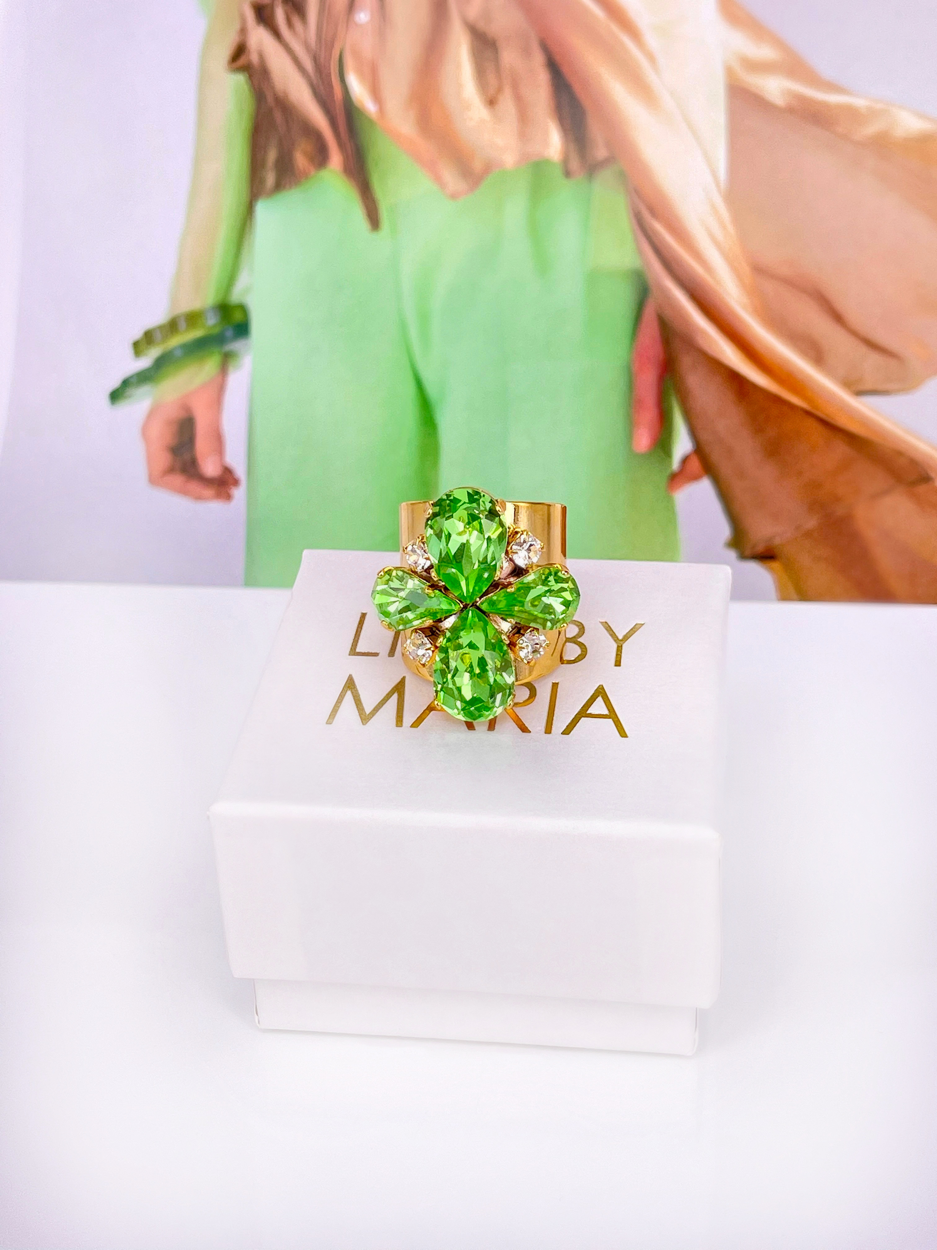 Ring Cocktail Janet Peridot Guld