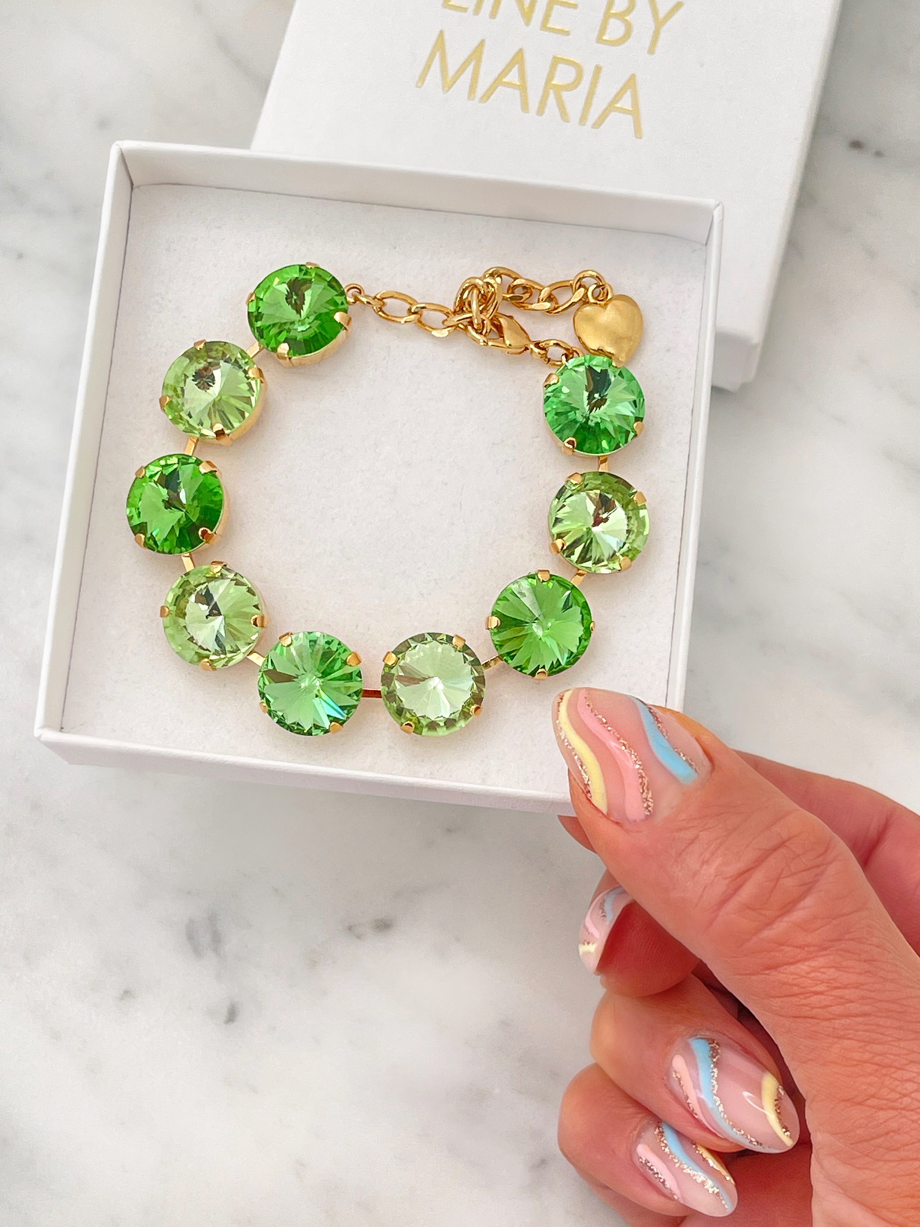 Armband Angelina Green Crush Gold - 2