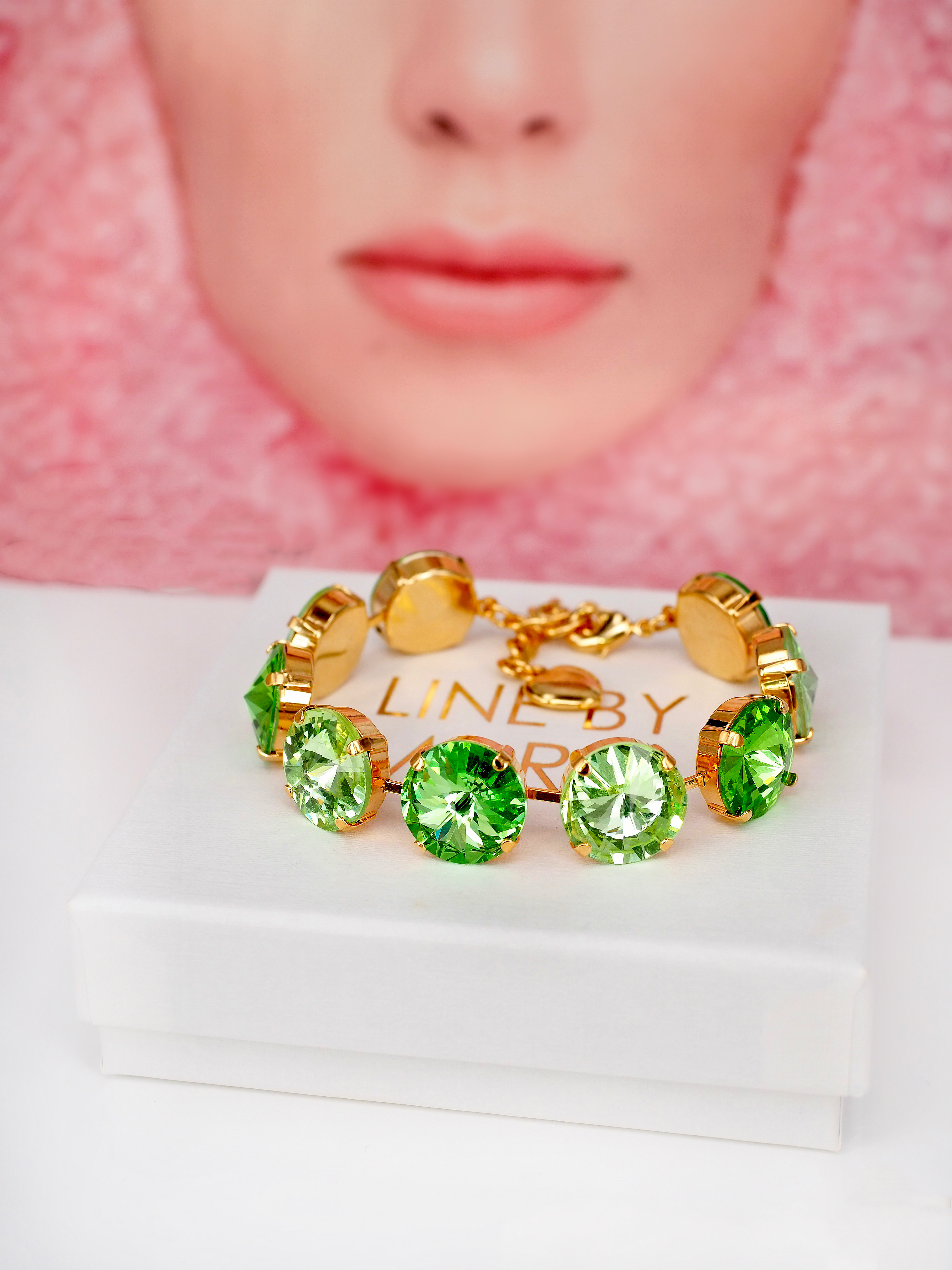 Armband Angelina Green Crush Gold