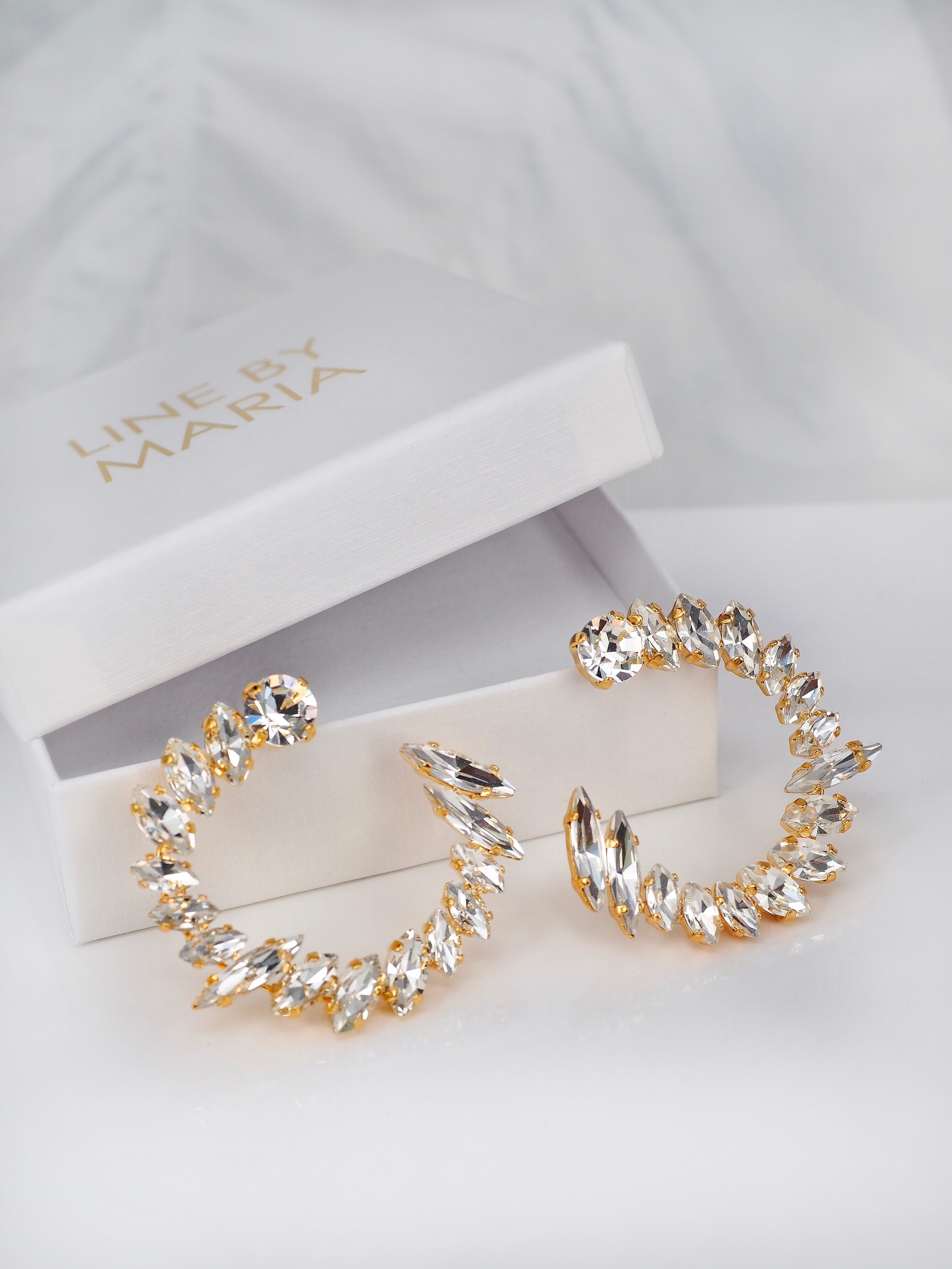 Örhänge Esme Clear Crystal Gold