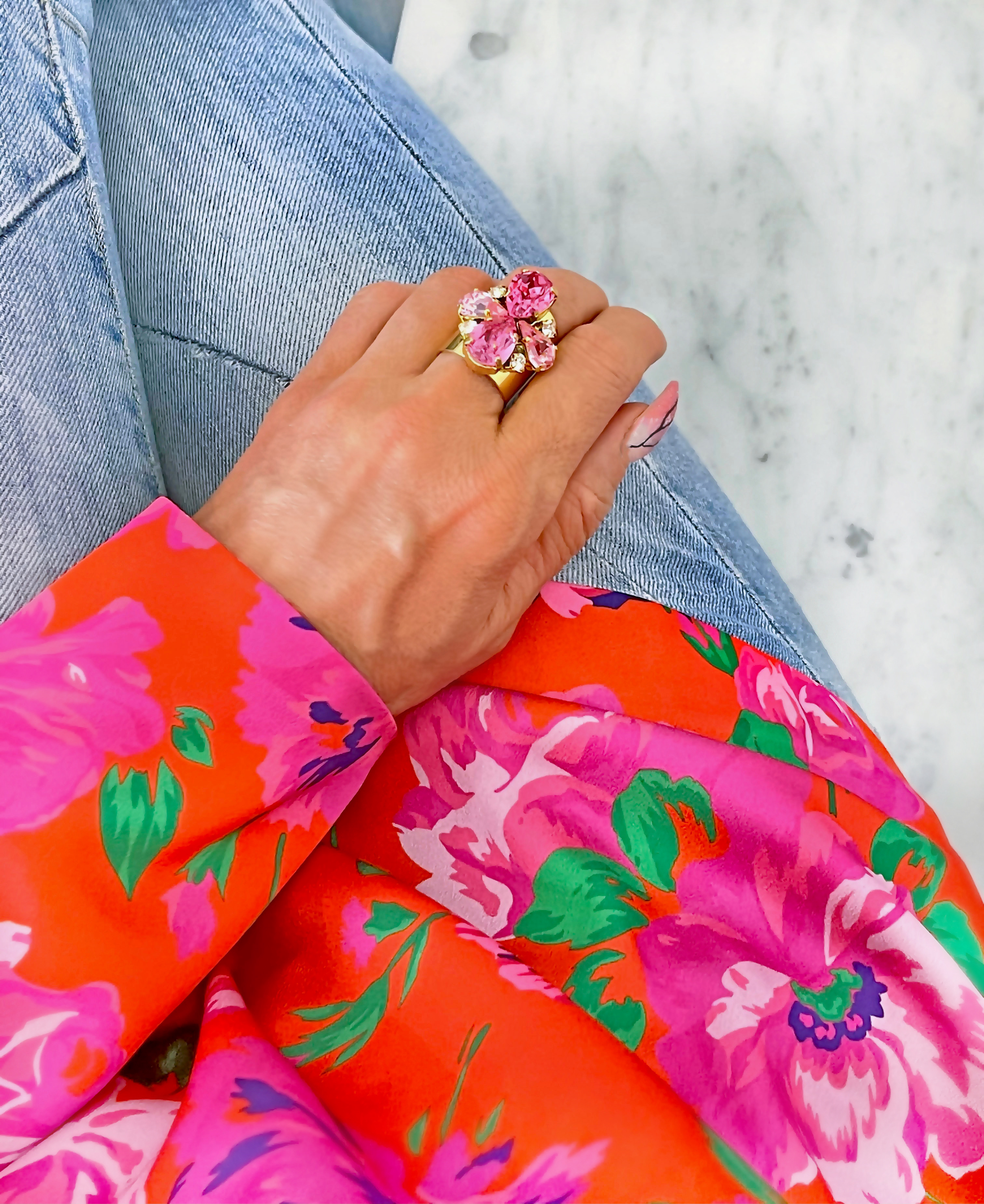 Ring Cocktail Janet Rose Guld - 3