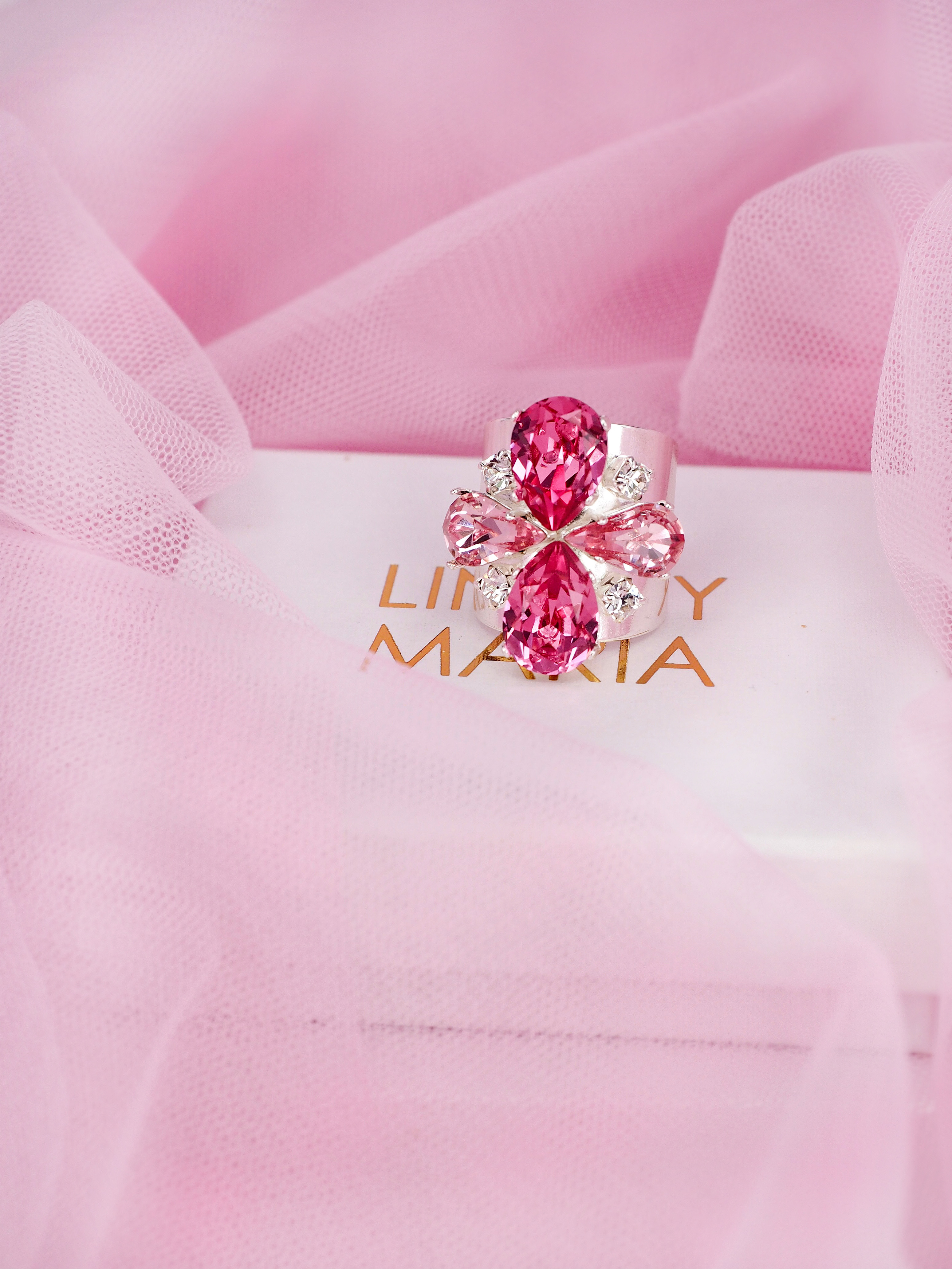 Ring Cocktail Janet Rose Silver