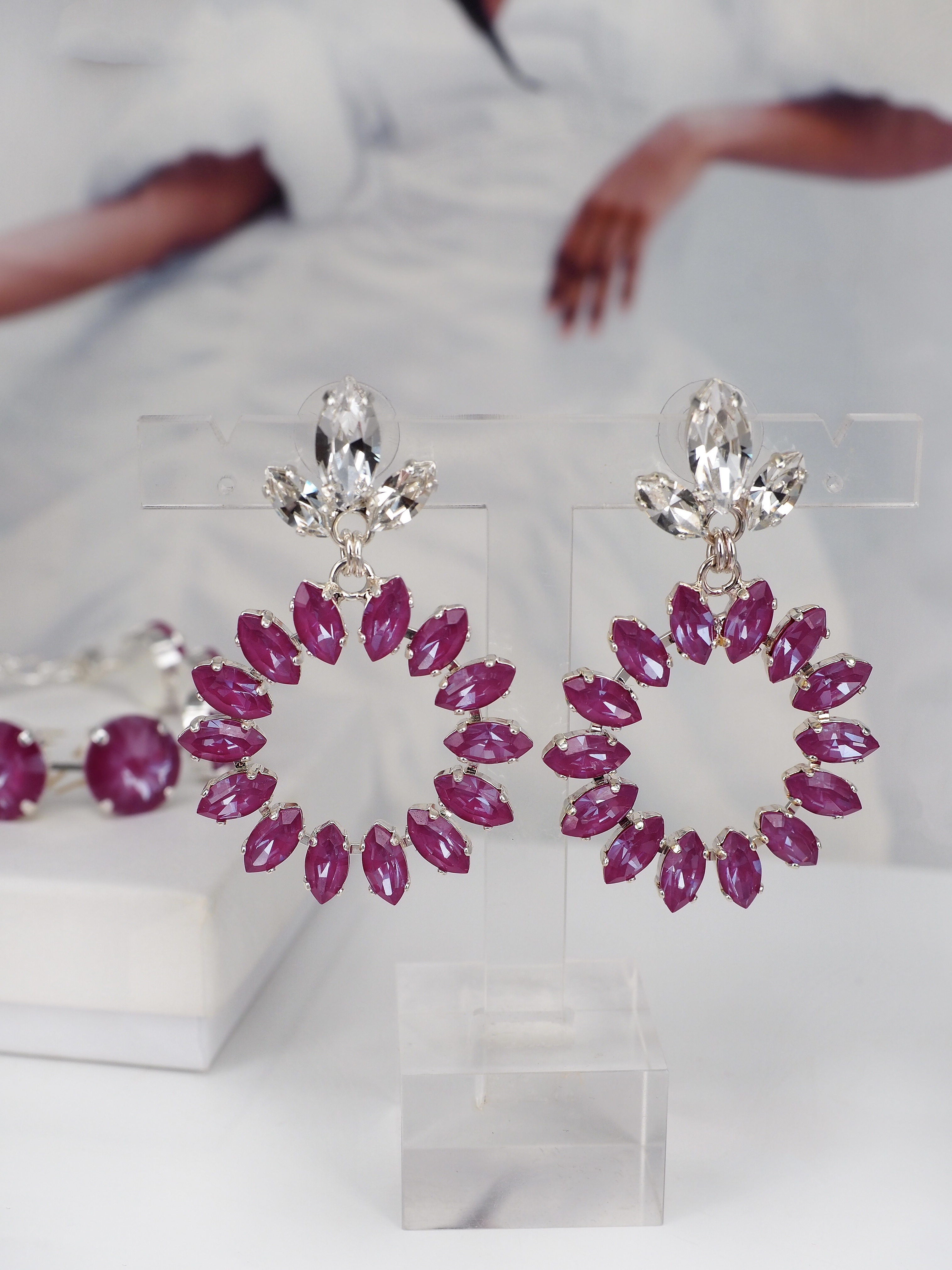 Earrings Leonore Orchid Ignite Silver