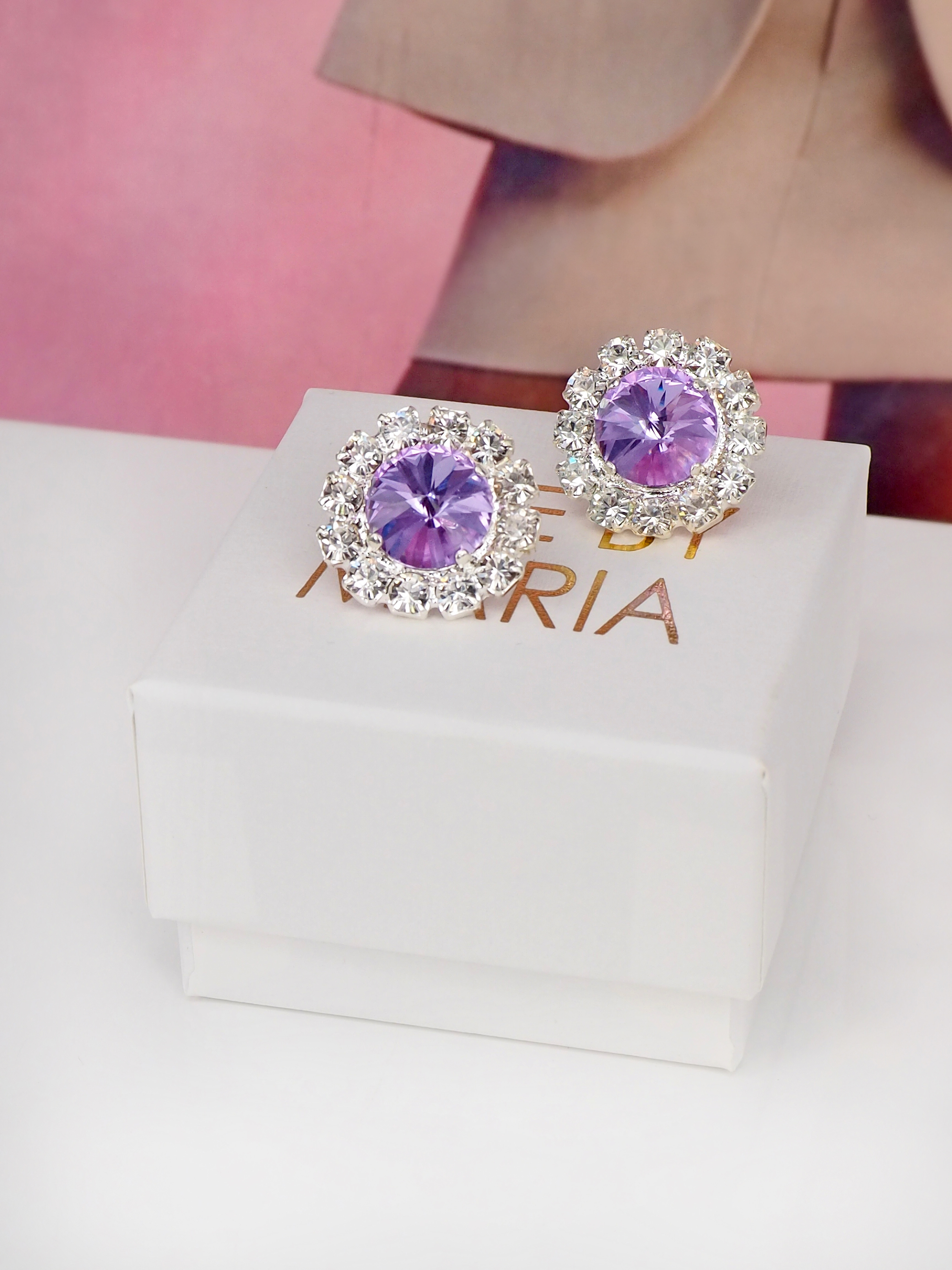 Earrings Meghan Violet Silver