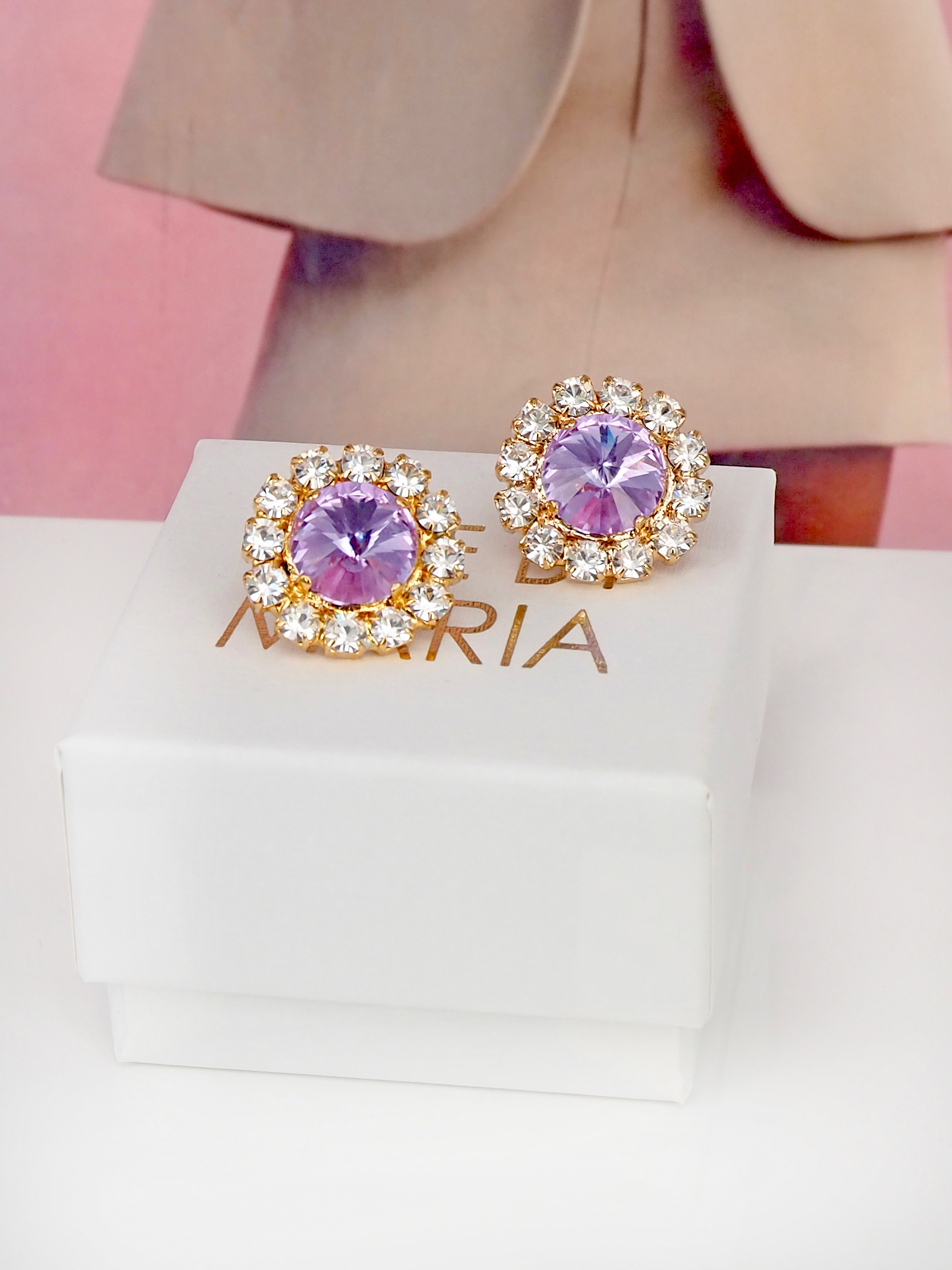 Earrings Meghan Violet Gold