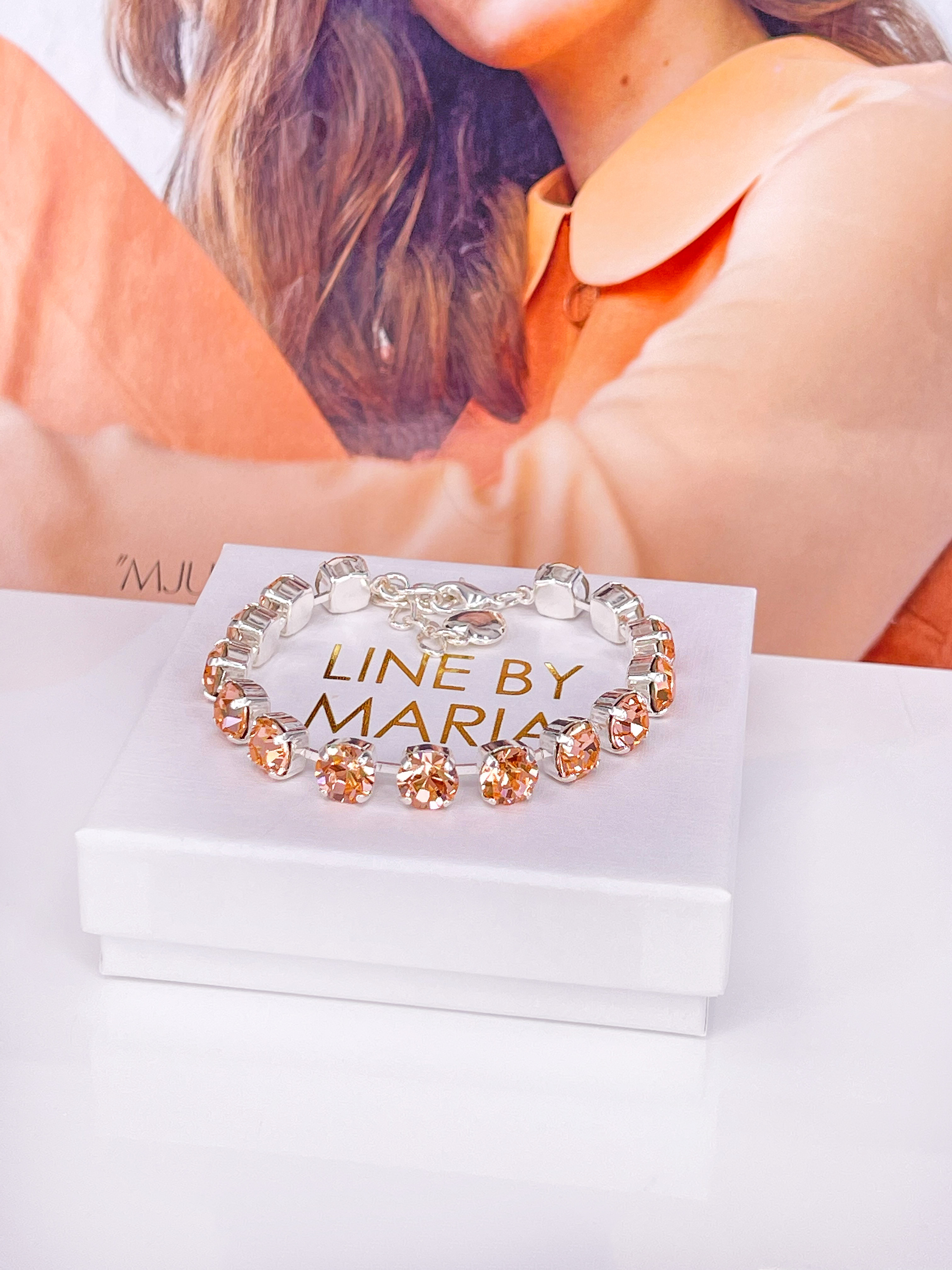 Bracelet Maya Light Peach Silver