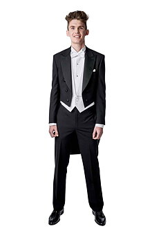 Tailcoat Package  Large- Classic, White and Black waistcat