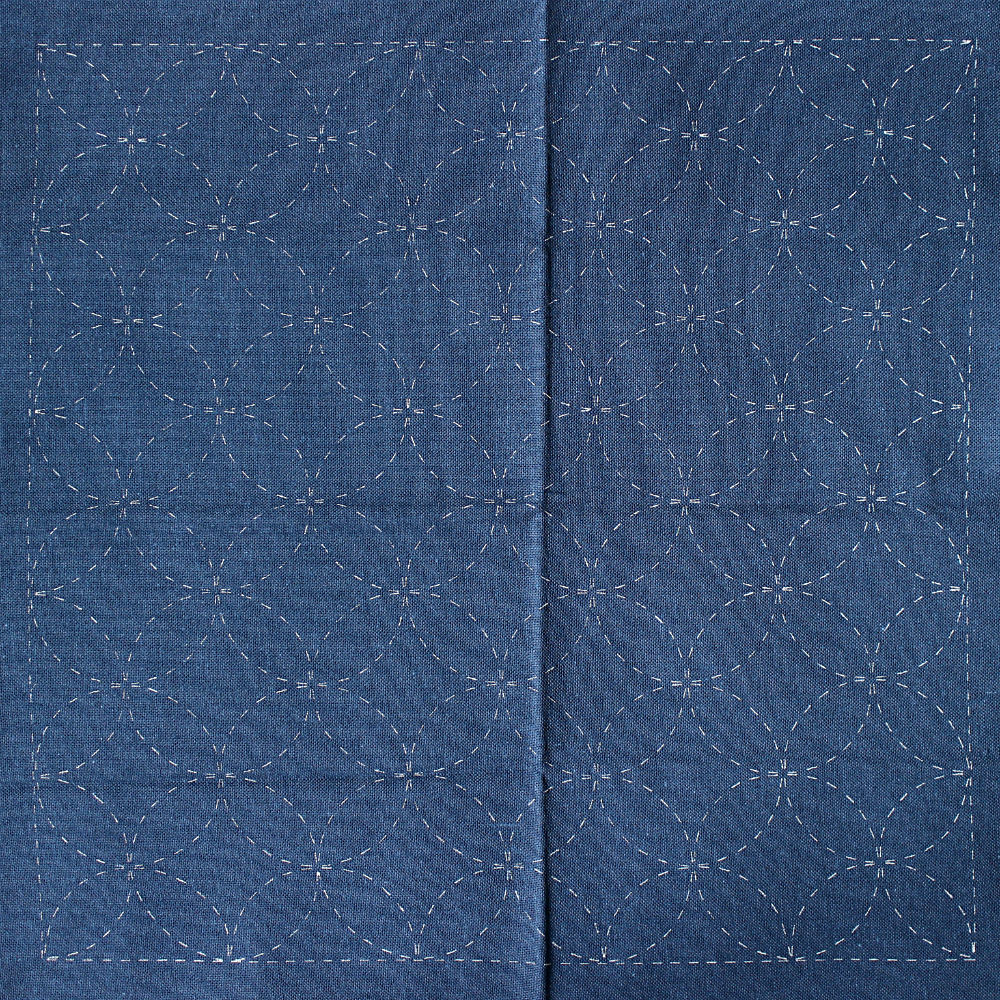 Daruma Yume Fukin Pre-Printed Sashiko Fabric - Navy Blue - 203 Seven Treasures