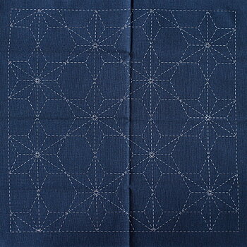 Sashiko fabric - 210 Blue - Tobi Asanoha