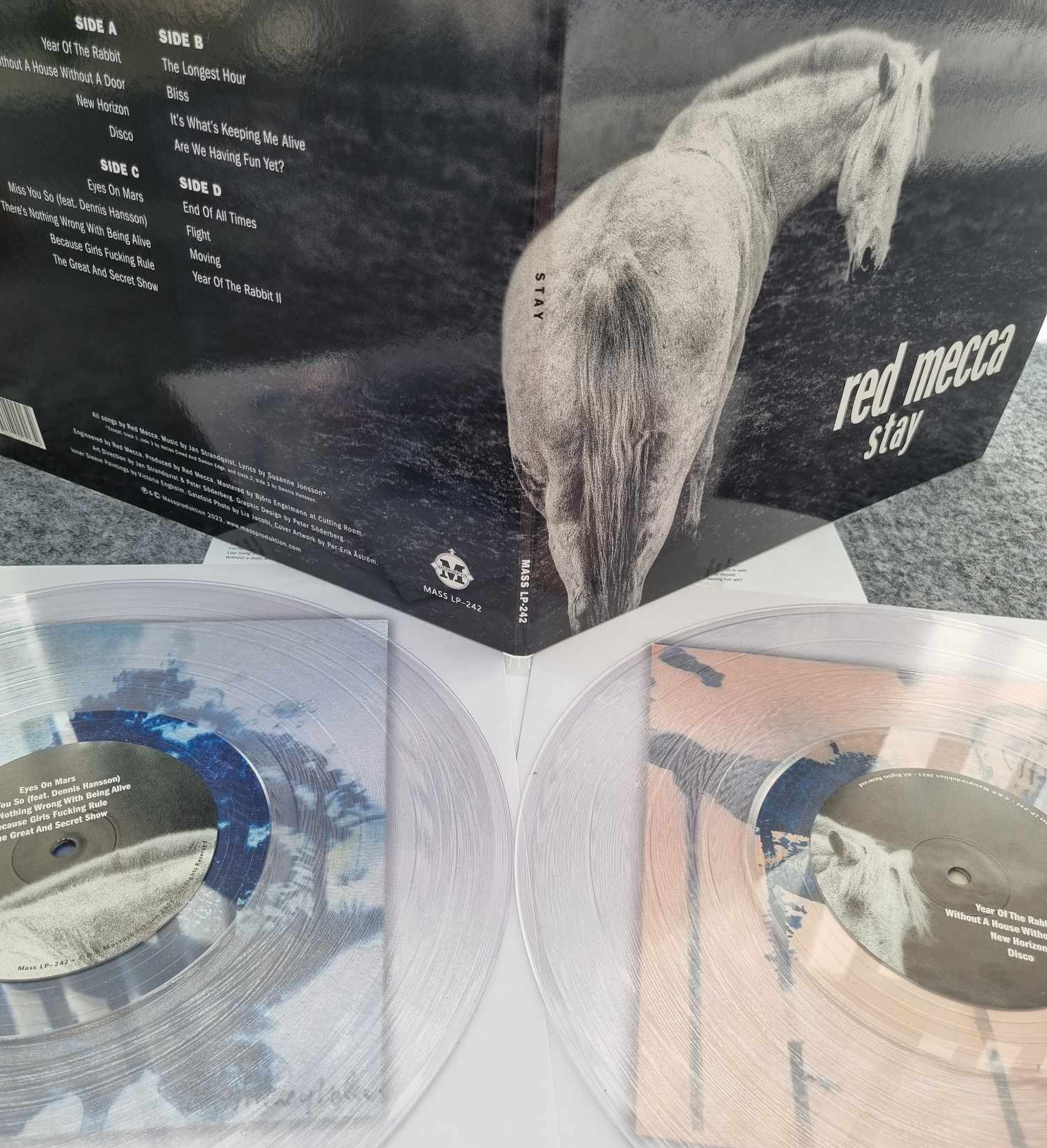 RED MECCA - STAY ( dubbel-LP)  clear vinyl - signerad - 2