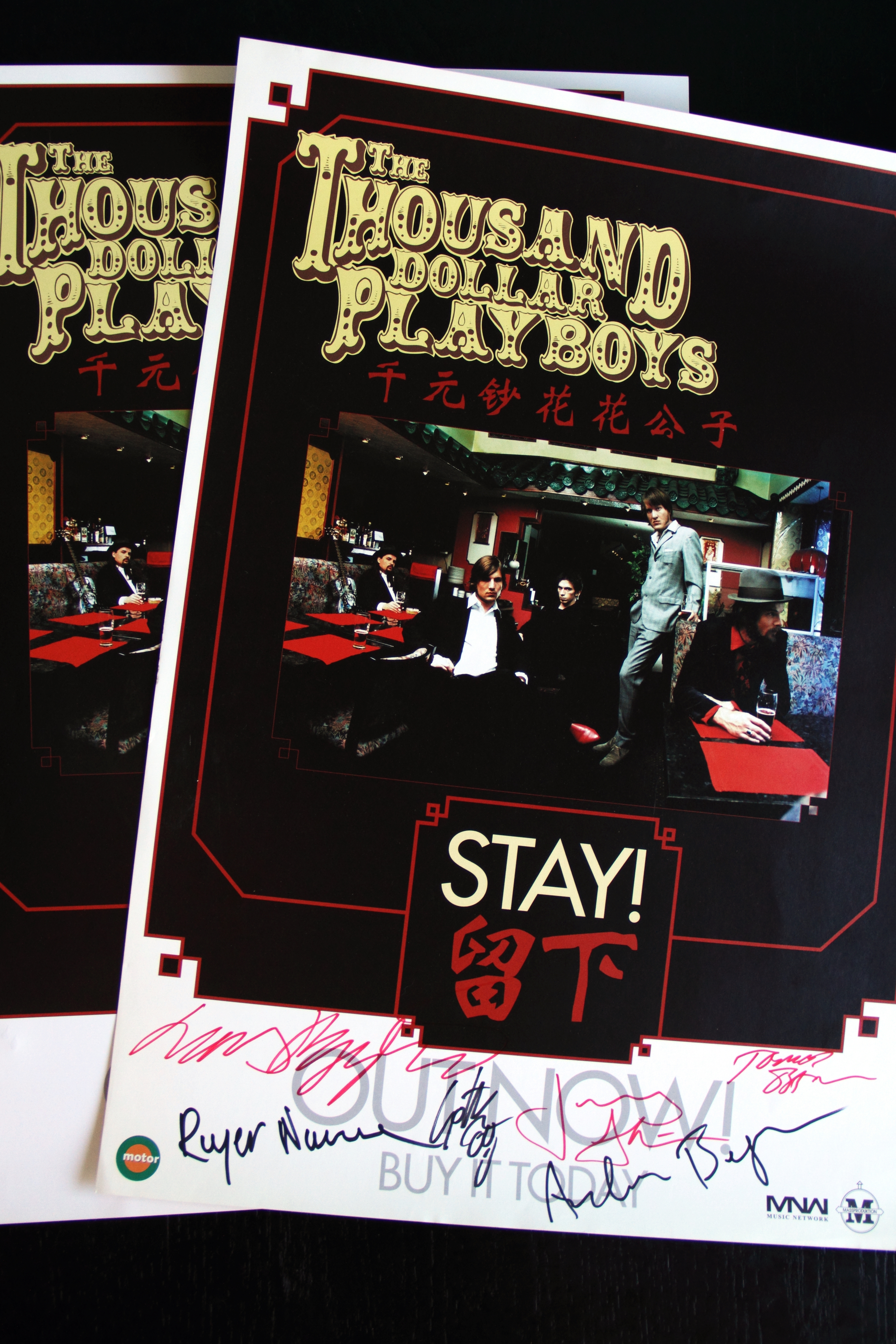 THE THOUSAND DOLLAR PLAYBOYS - Poster (Stay) SIGNED! - 2