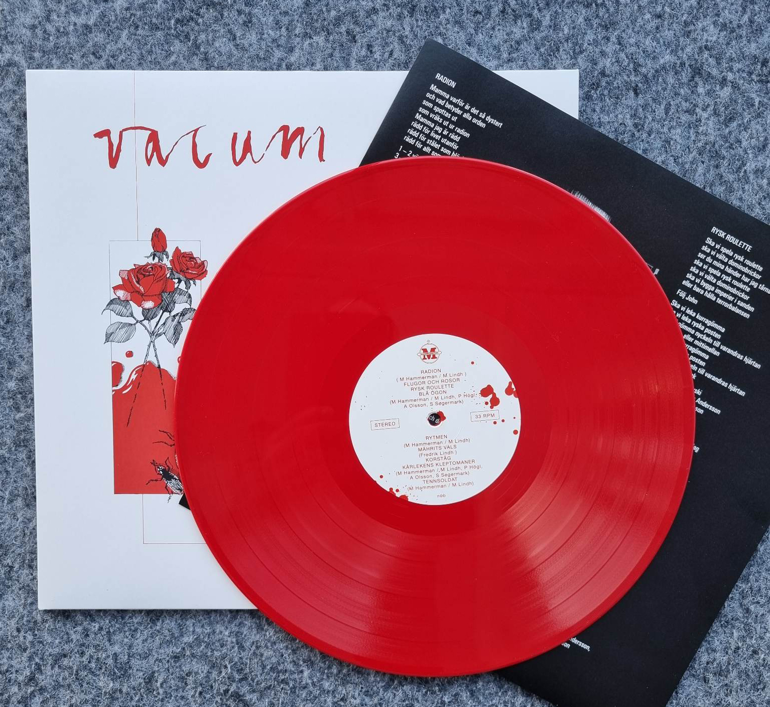 VACUM - Flugor och Rosor (album) Röd vinyl - 3