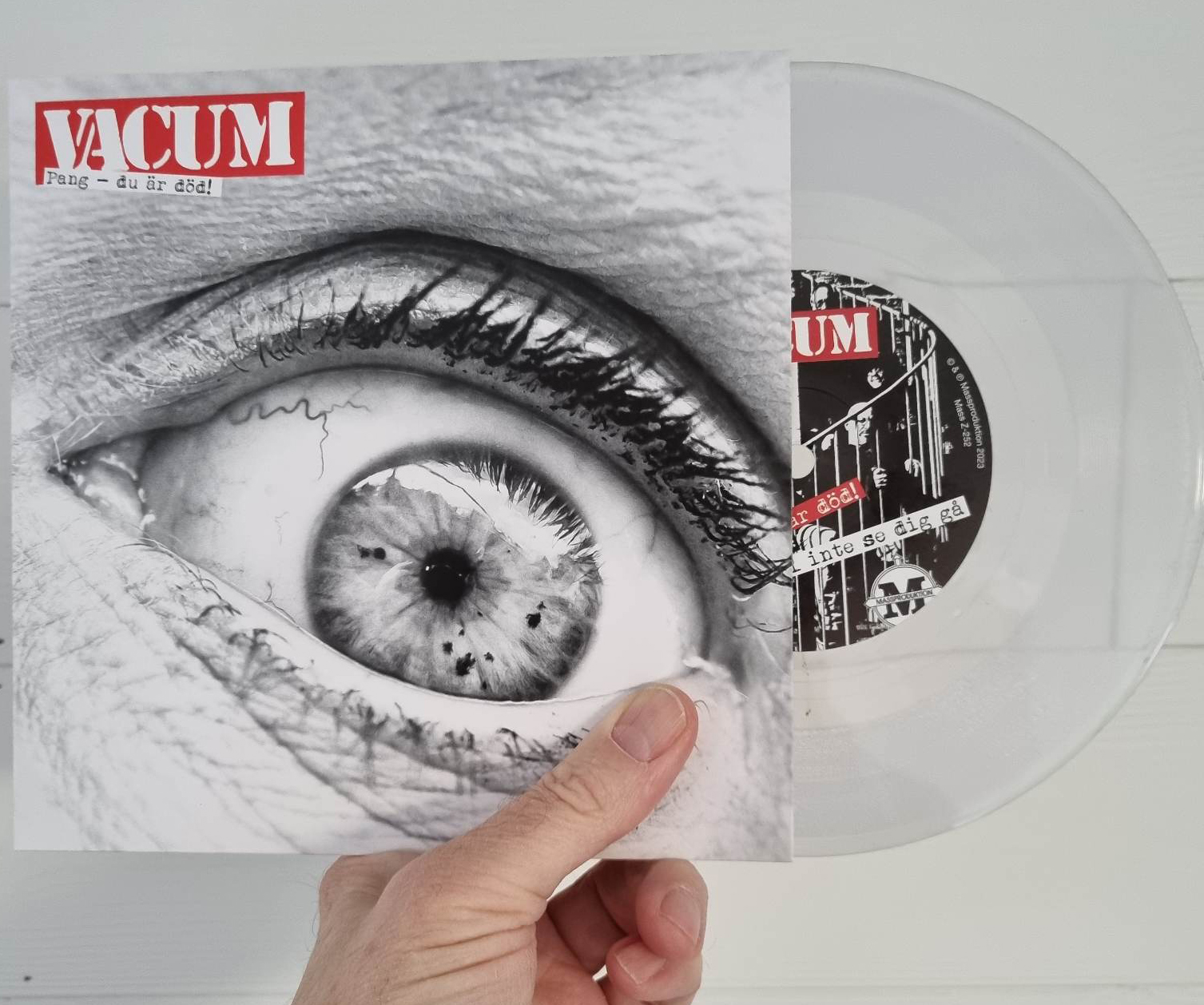 VACUM - Pang - Du är död! Sjutums vinyl singel - klar vinyl - 3