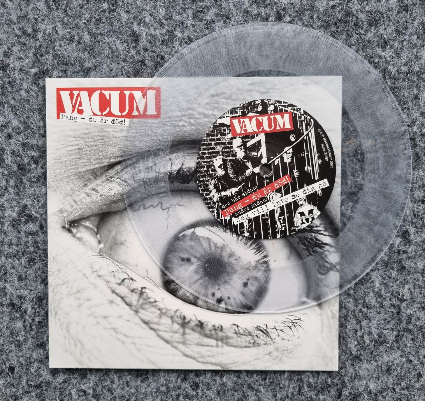 VACUM - Pang - Du är död! Sjutums vinyl singel - klar vinyl - 2