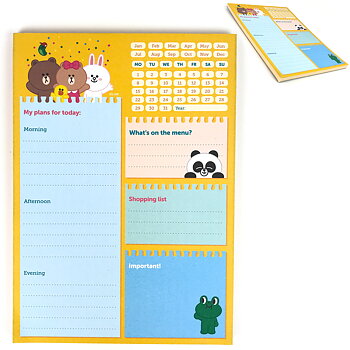 Line Friends Skrivbordskalender A5 - 54 st blad