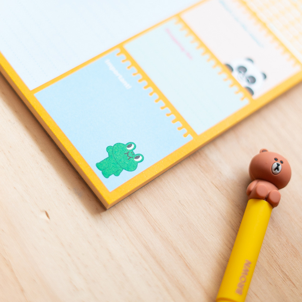 Line Friends Skrivbordskalender A5 - 54 st blad - 4