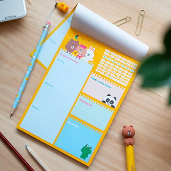 Line Friends Skrivbordskalender A5 - 54 st blad