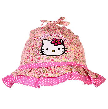 Hello Kitty Solhatt Rosa Blommig