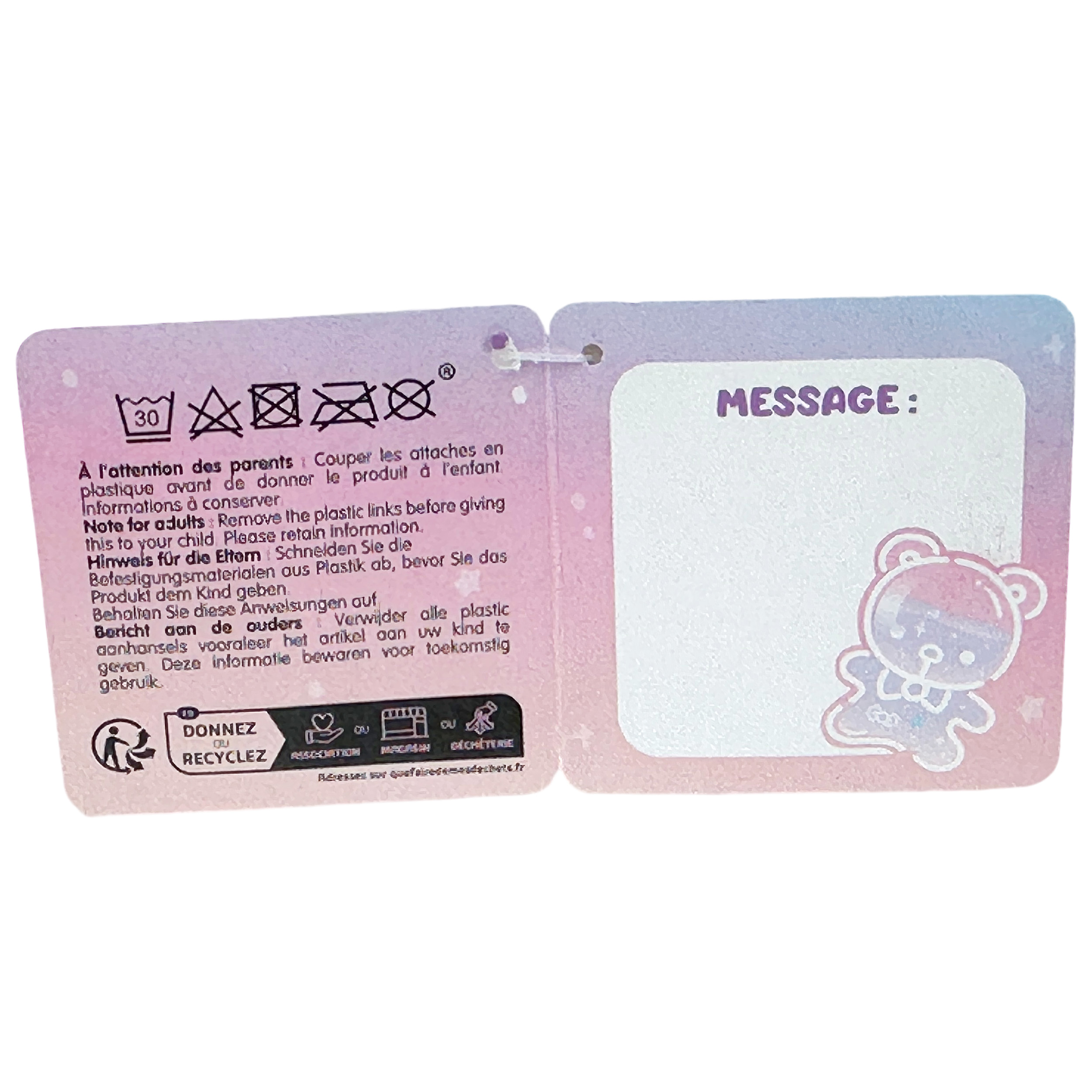 Hello Kitty Mjukis Gosedjur - Vit och Turkos Outfit med Pastellhjärtan 16 cm - 4